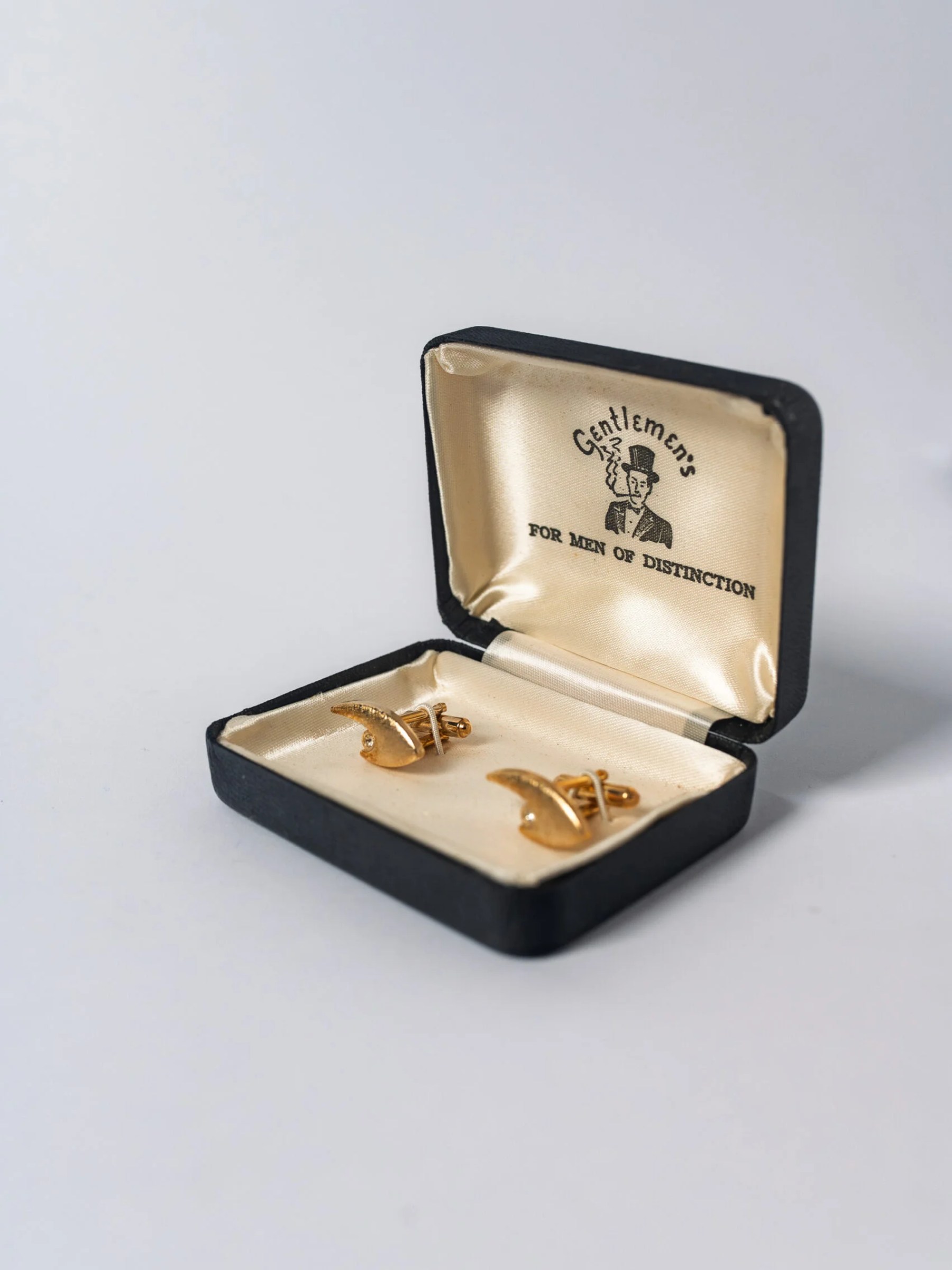 1960s ‘atomic’ Mid-Century Modern men’s cufflinks in original box