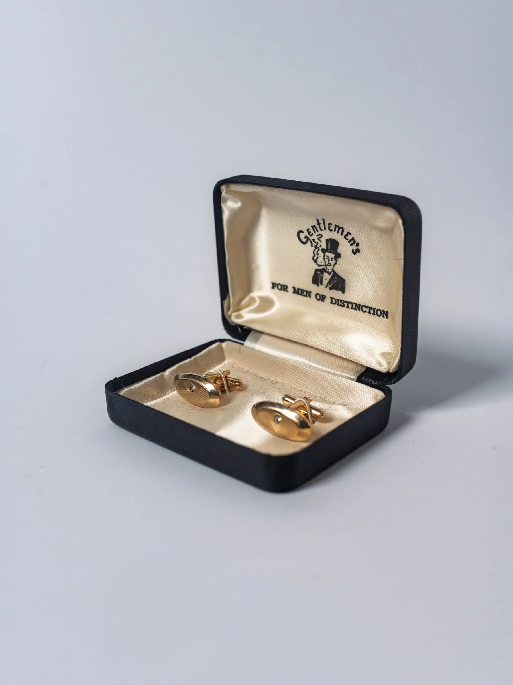1960s ‘atomic’ Mid-Century Modern men’s cufflinks in original box