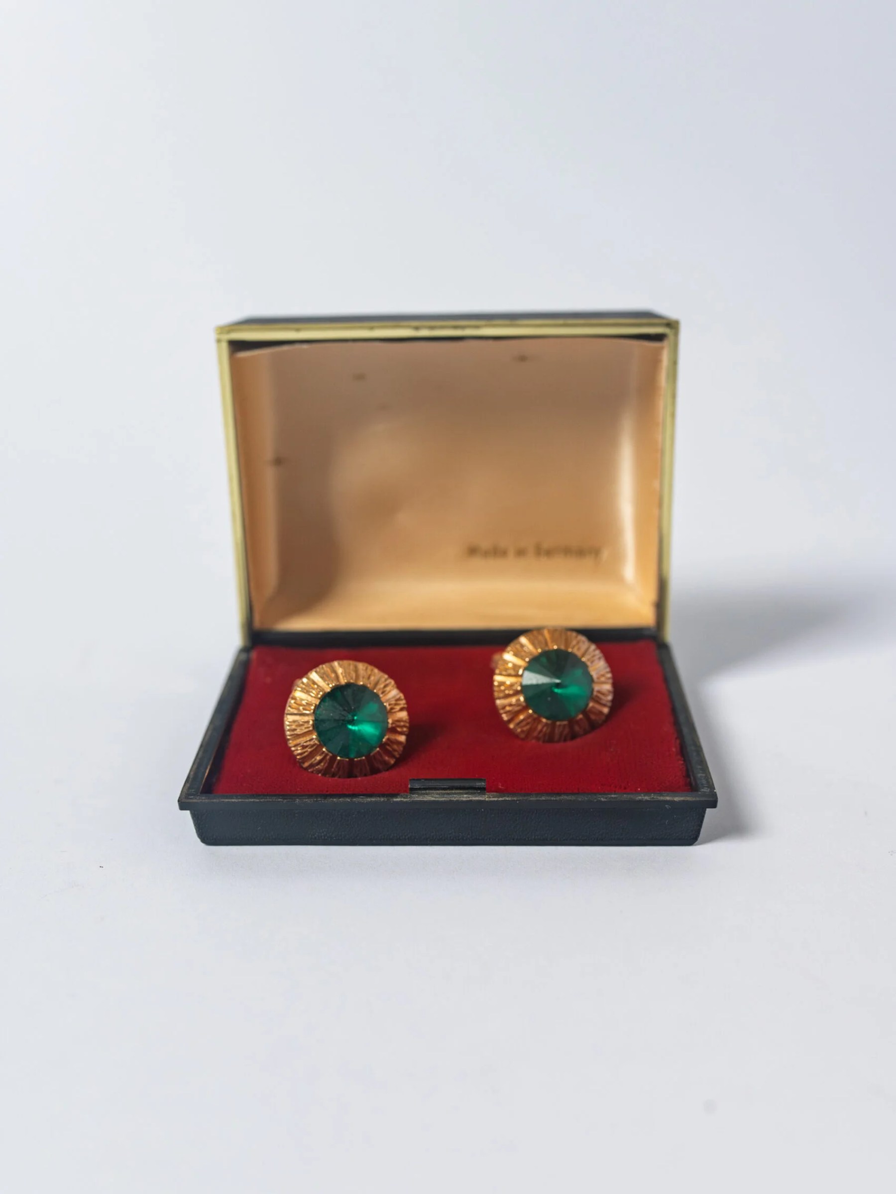 1960s Mid-Century Modern men’s cufflinks in original box