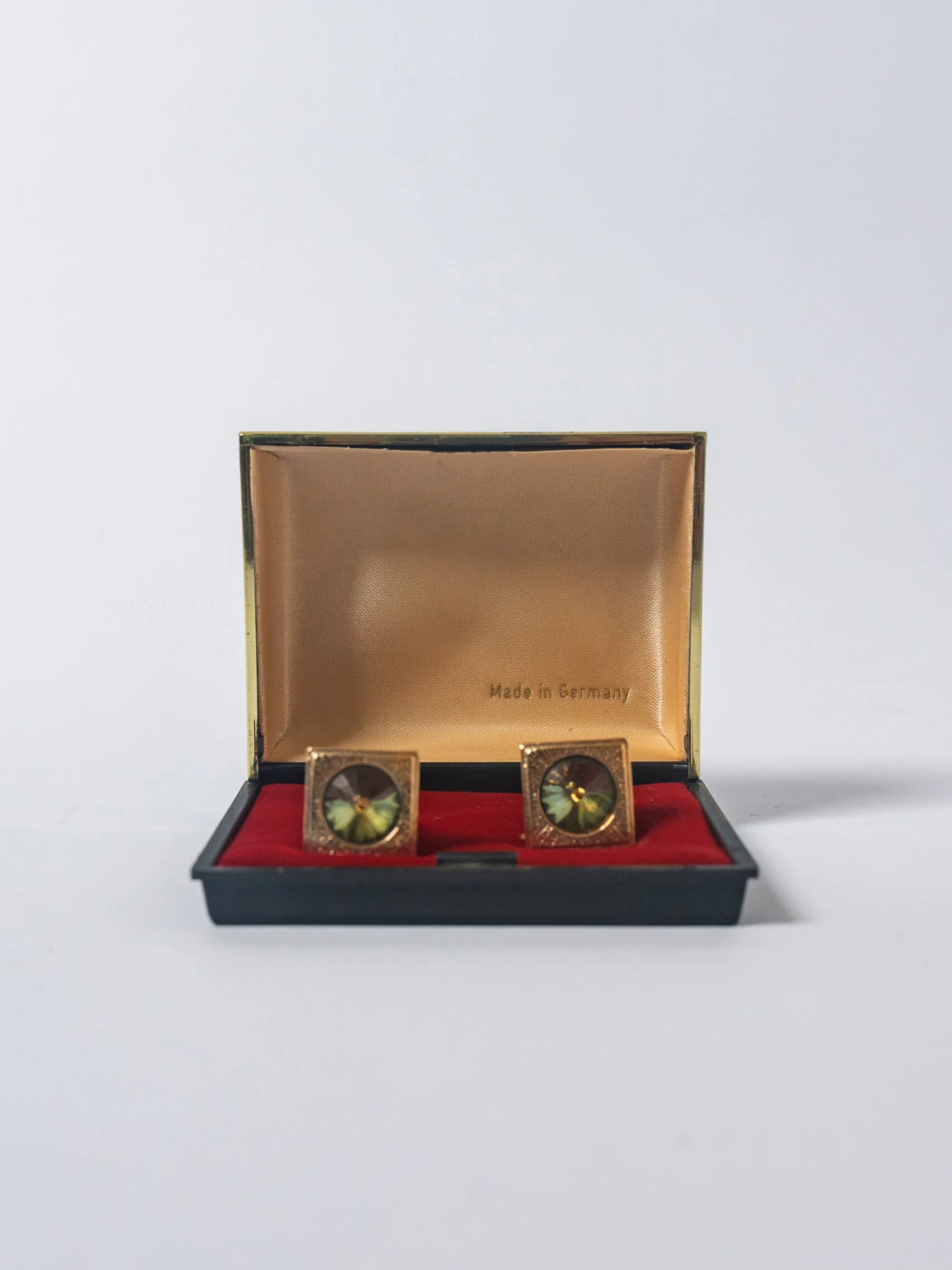 1960s Mid-Century Modern men’s cufflinks in original box