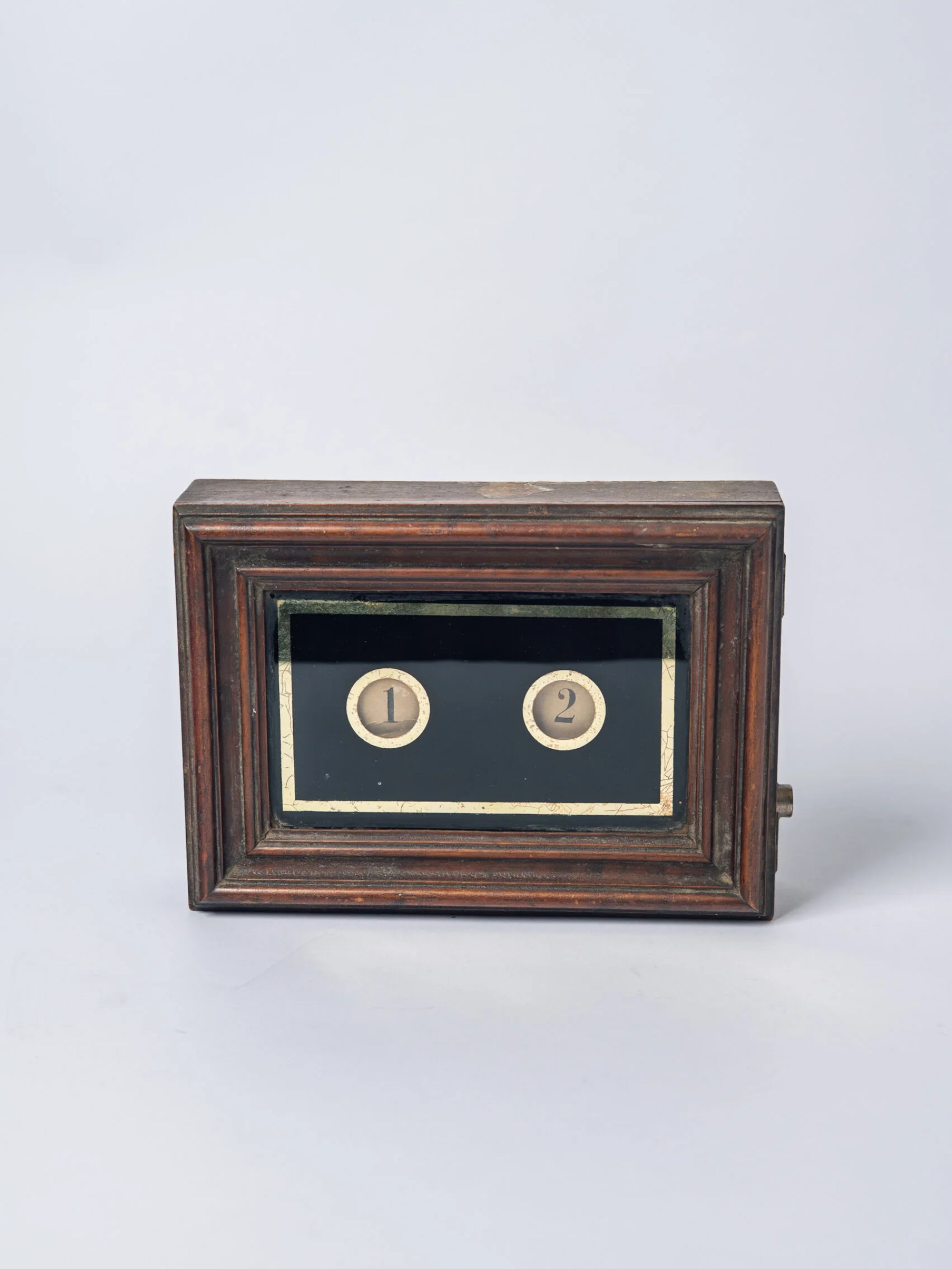 Early 1900s servant’s – butler’s bell box in wood & glass