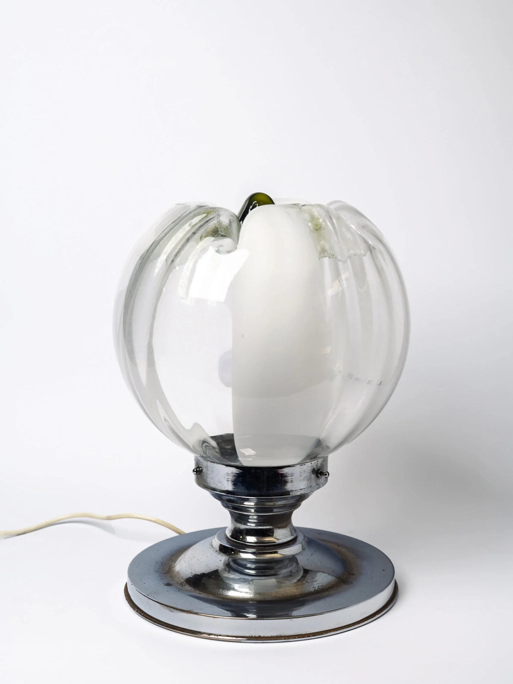 1970s space age ‘Jellyfish’ chrome & glass table lamp