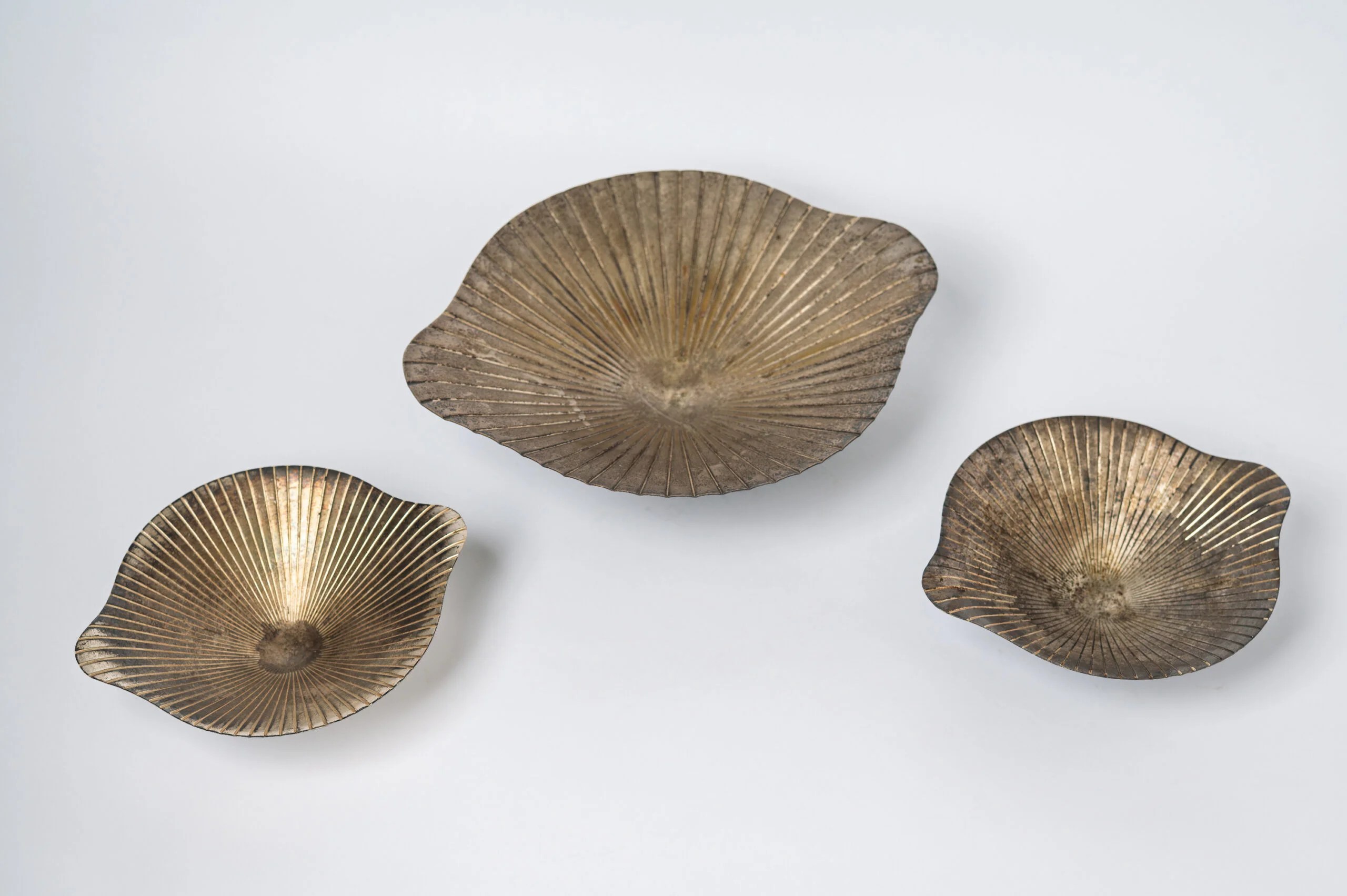 1950s Günter Kupetz for WMF Bauhaus style silver-plated 3-piece bowl set