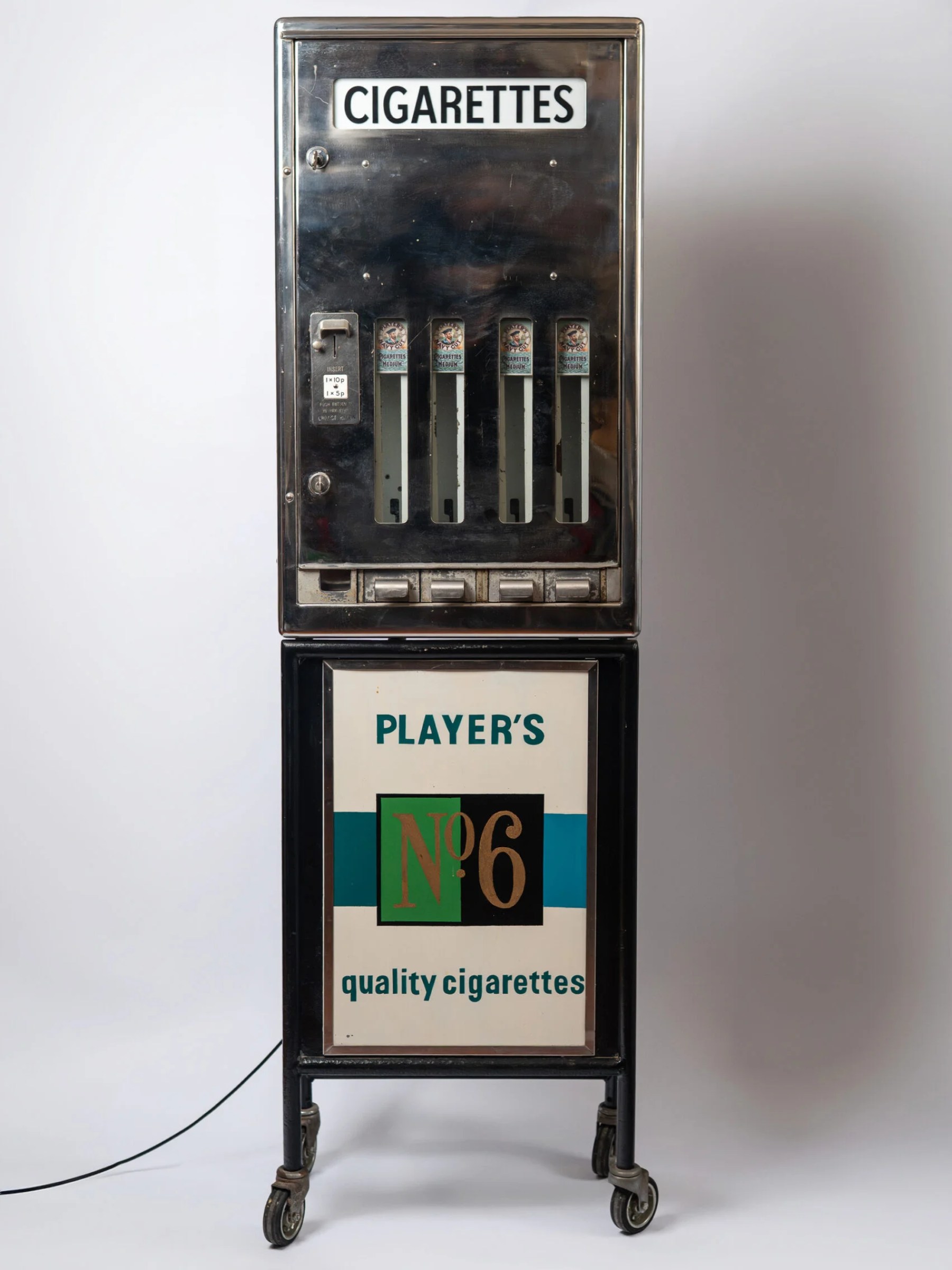 1950s MCM ‘Player’s’ coin-operated cigarette dispenser