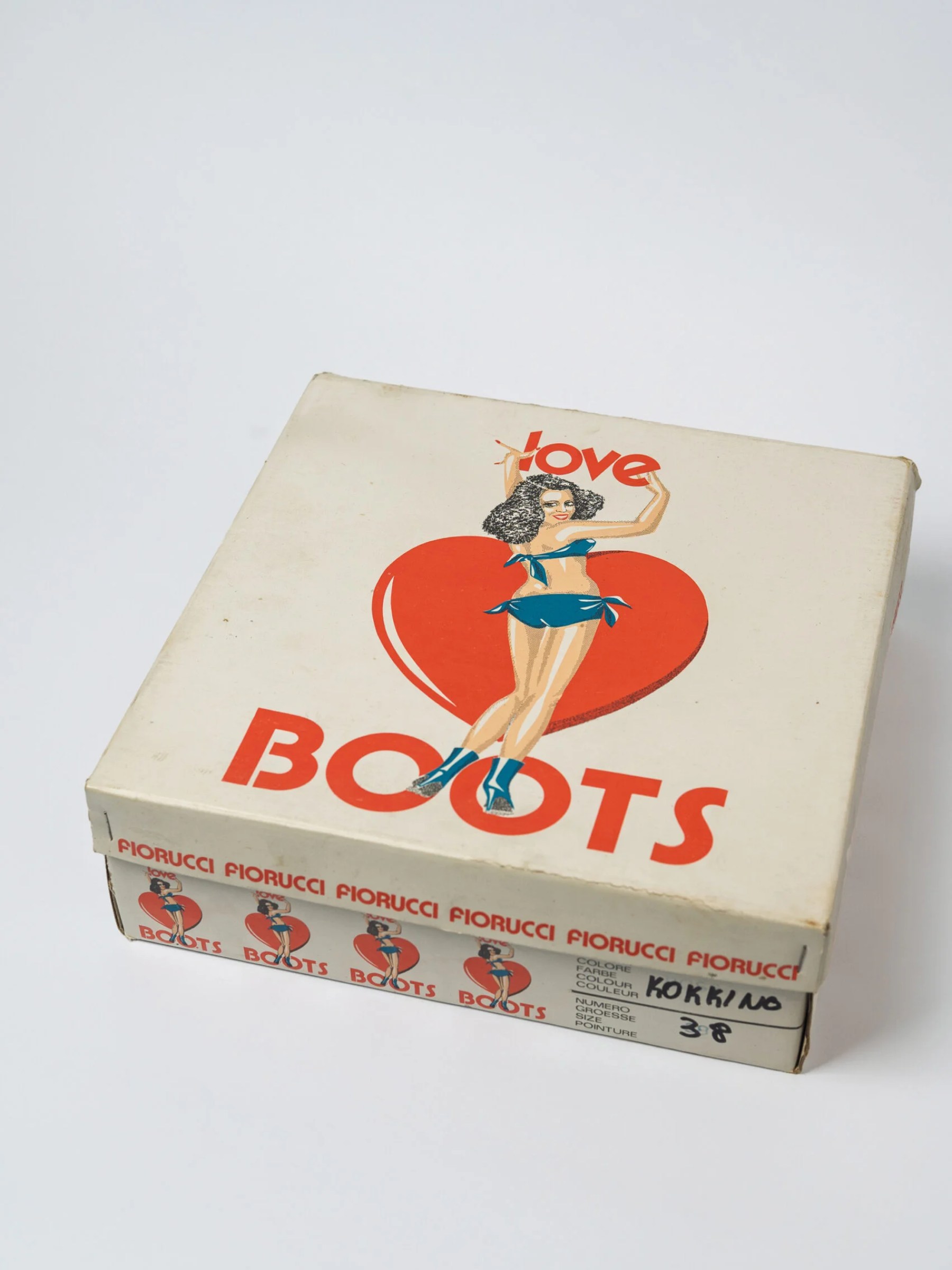 1980 red rubber ‘Fiorucci’ Love Boots New in Box