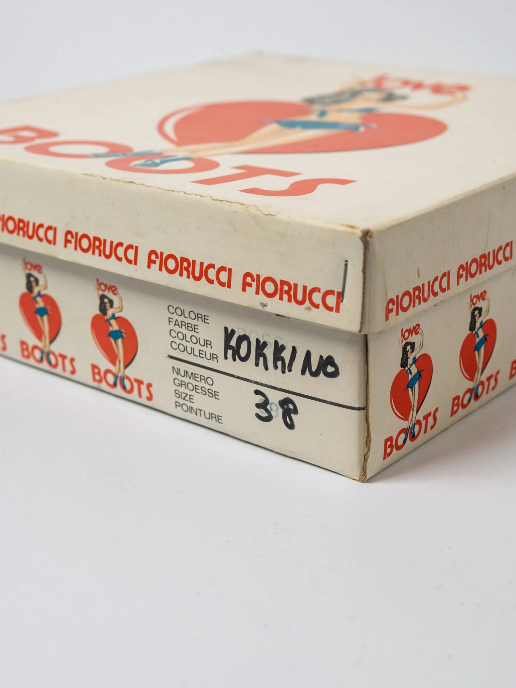 1980 red rubber ‘Fiorucci’ Love Boots New in Box