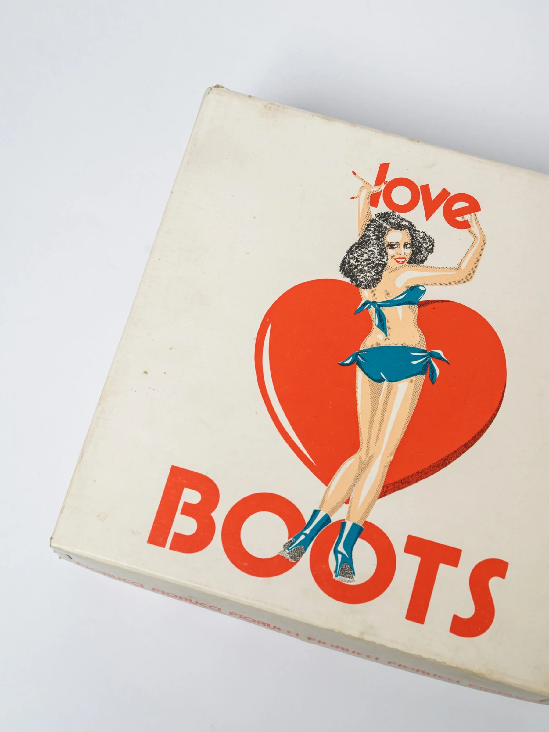 1980 red rubber ‘Fiorucci’ Love Boots New in Box