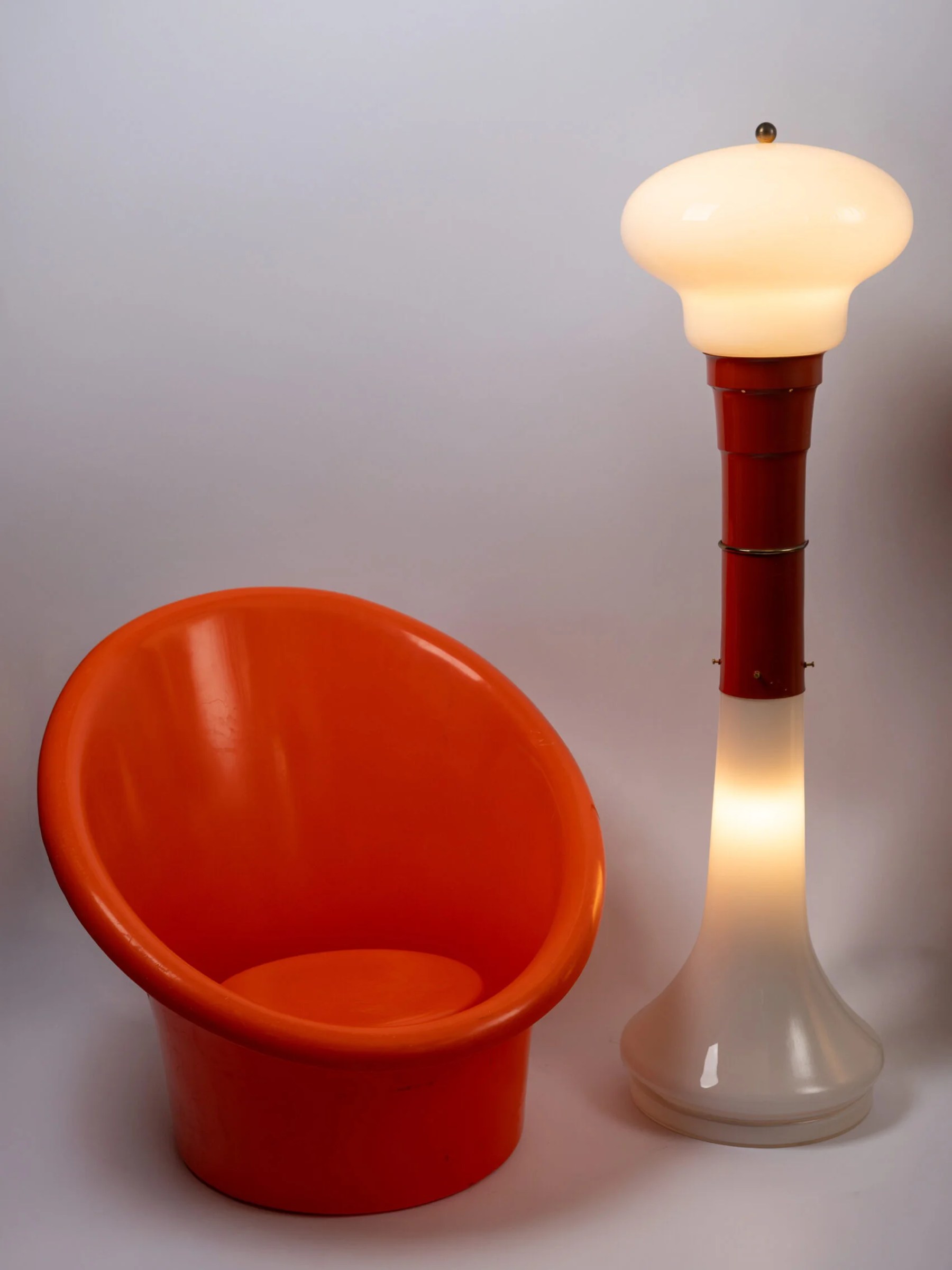 1974 ‘Skopa’ orange armchair designed by Ole Gjerløv-Knudsen & Torben Lind for IKEA