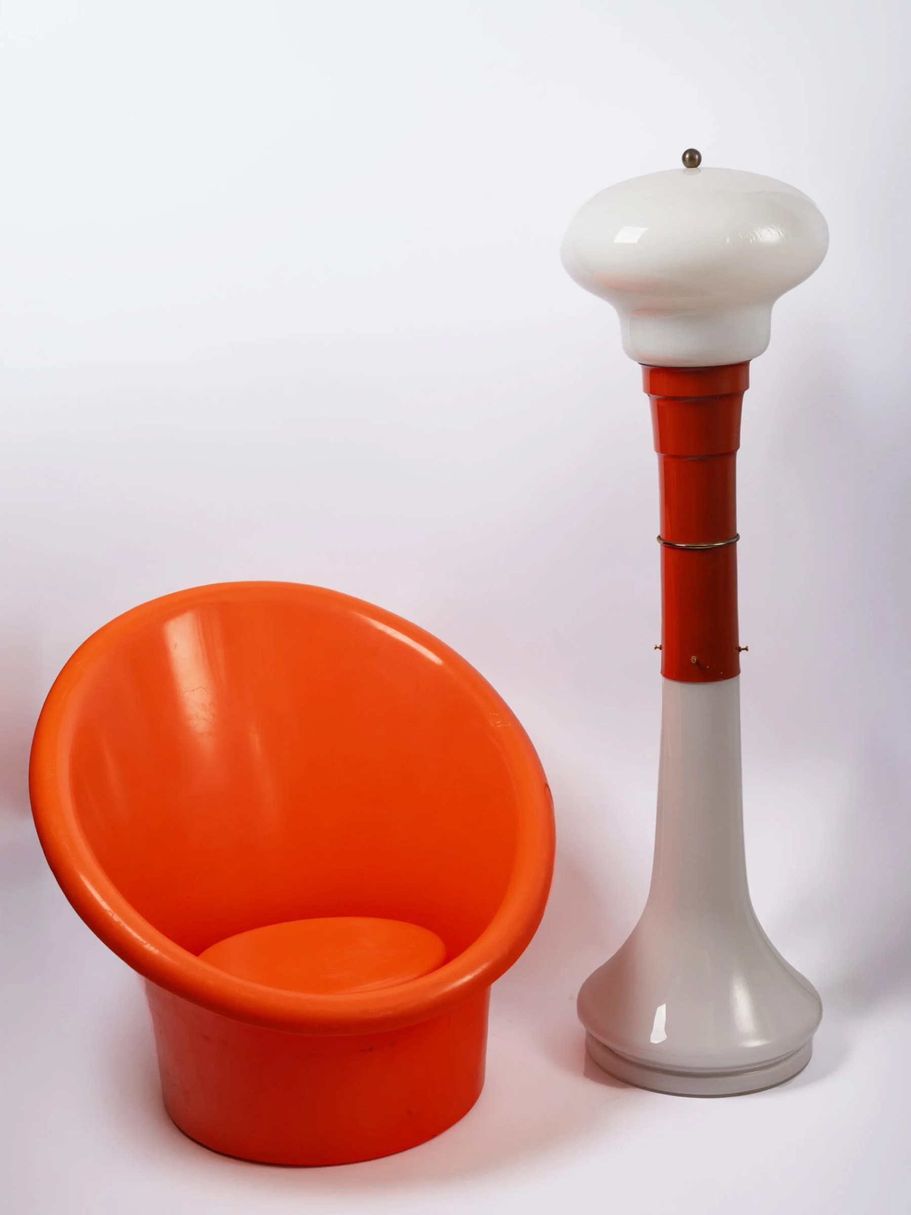 1974 ‘Skopa’ orange armchair designed by Ole Gjerløv-Knudsen & Torben Lind for IKEA