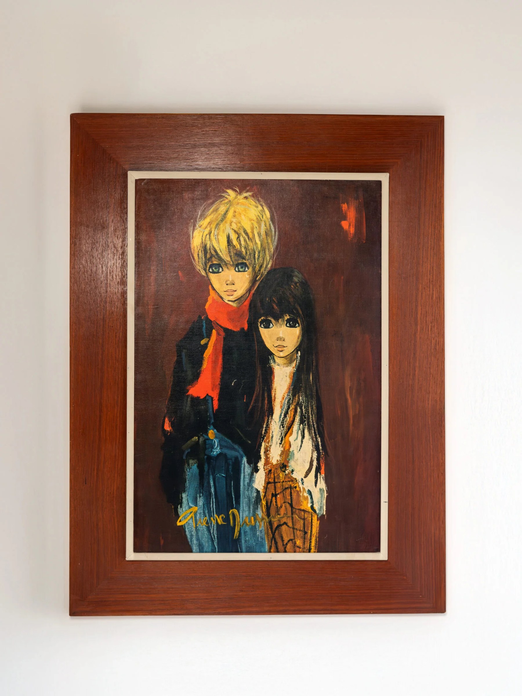 1960s MCM danish style original print by Pierre Durrieau
