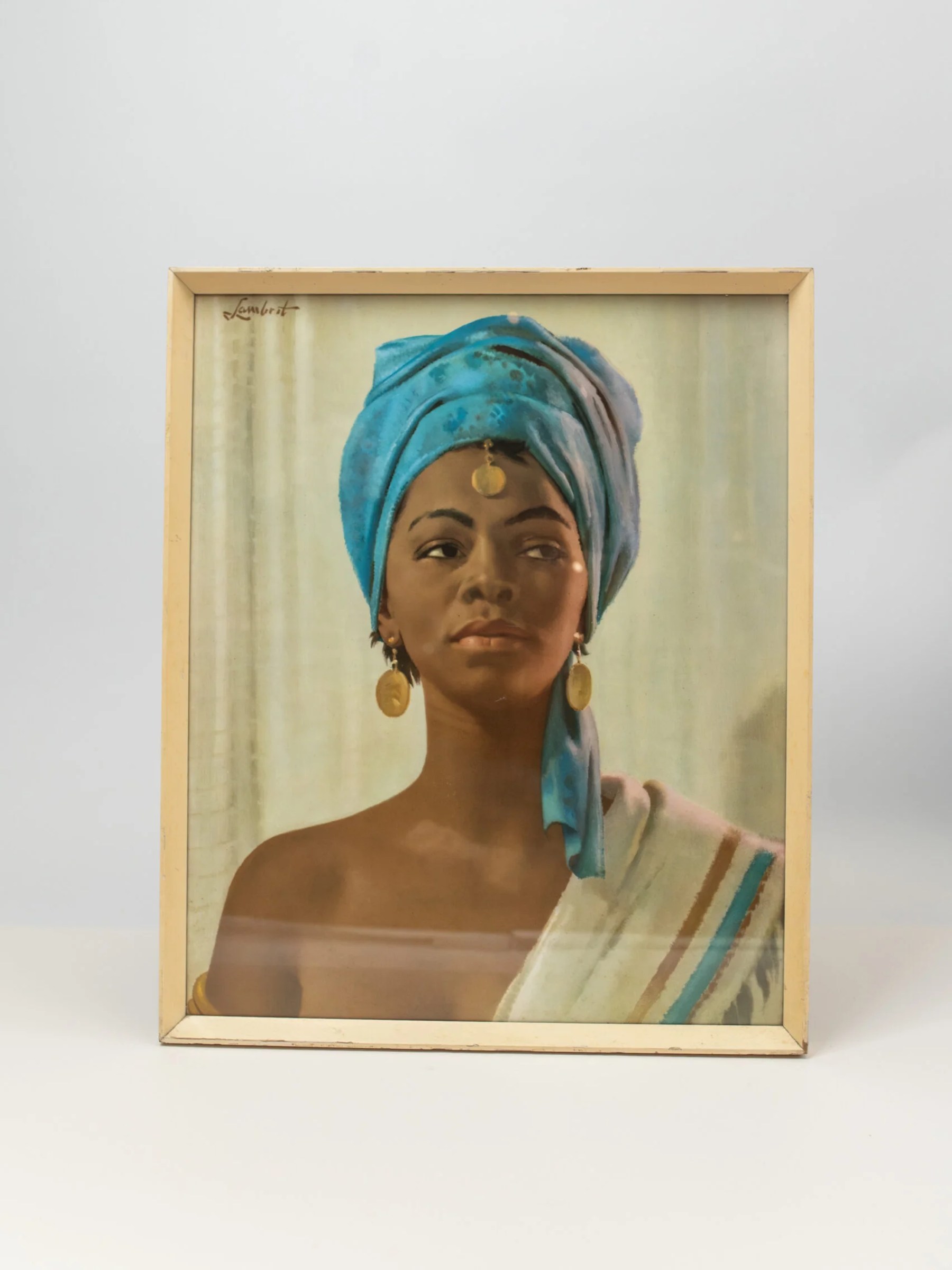 1960s MCM ‘The Blue Bandana’ by Walter Lambert framed print