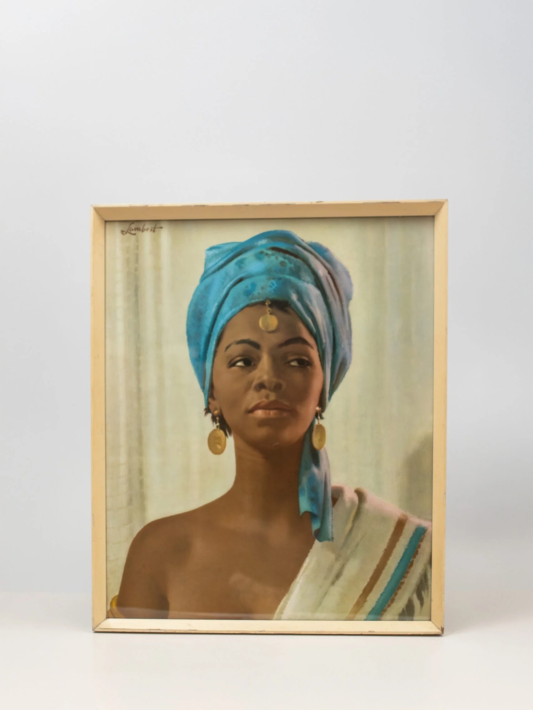 1960s MCM ‘The Blue Bandana’ by Walter Lambert framed print