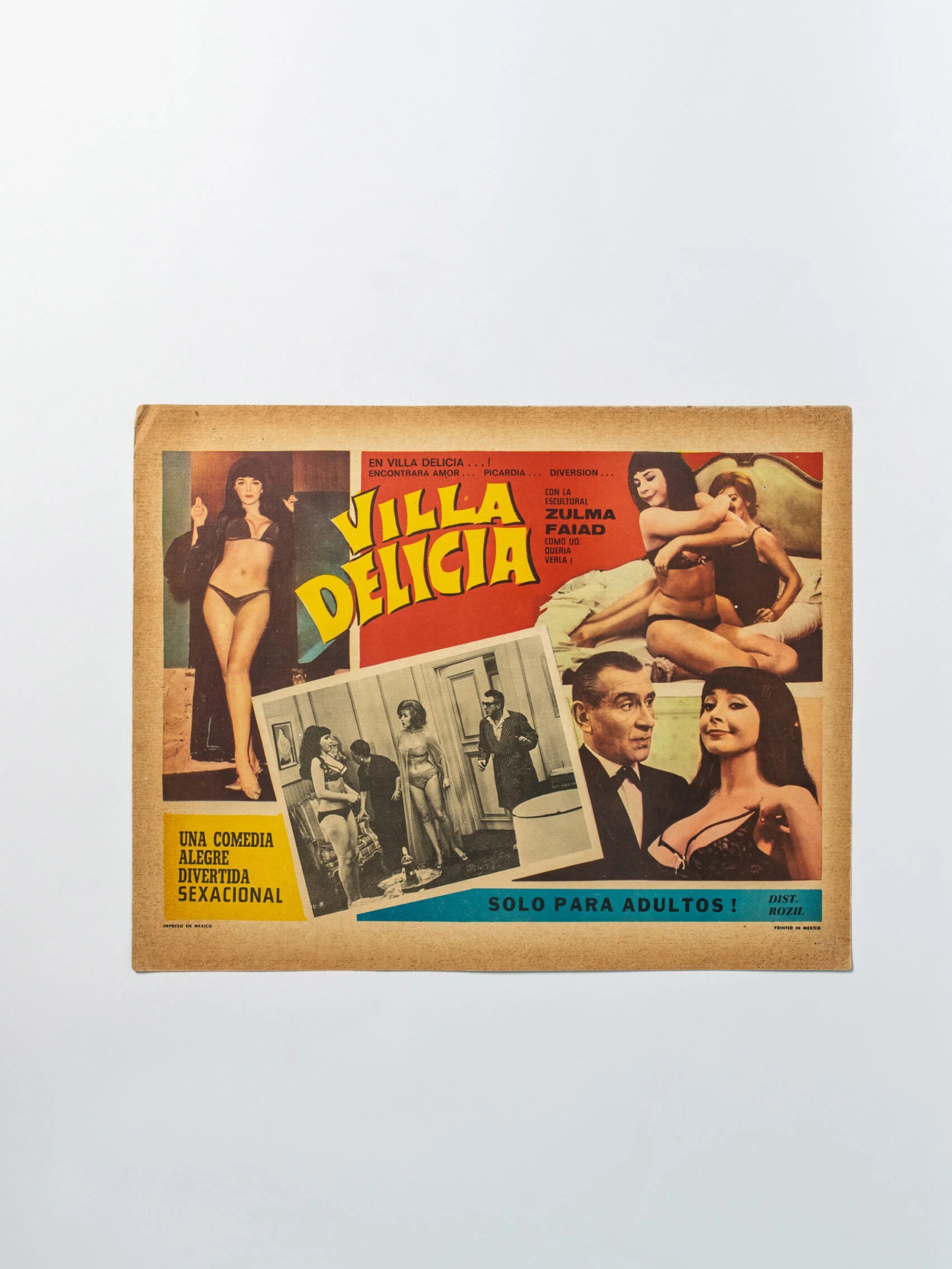 1966 ‘Villa Delicia’ cult sex comedy movie lobby card
