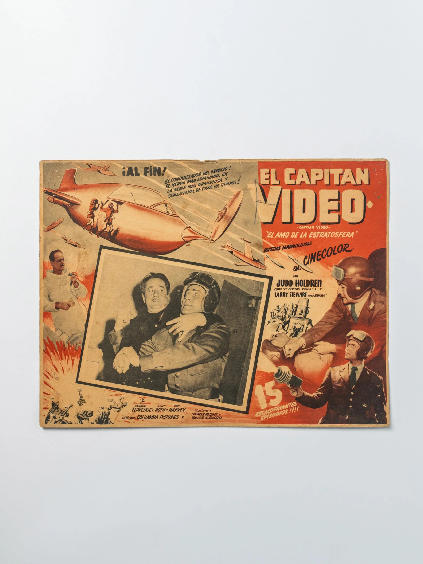 1951 space age ‘Captain Video’ Sci-Fi tv serial lobby card