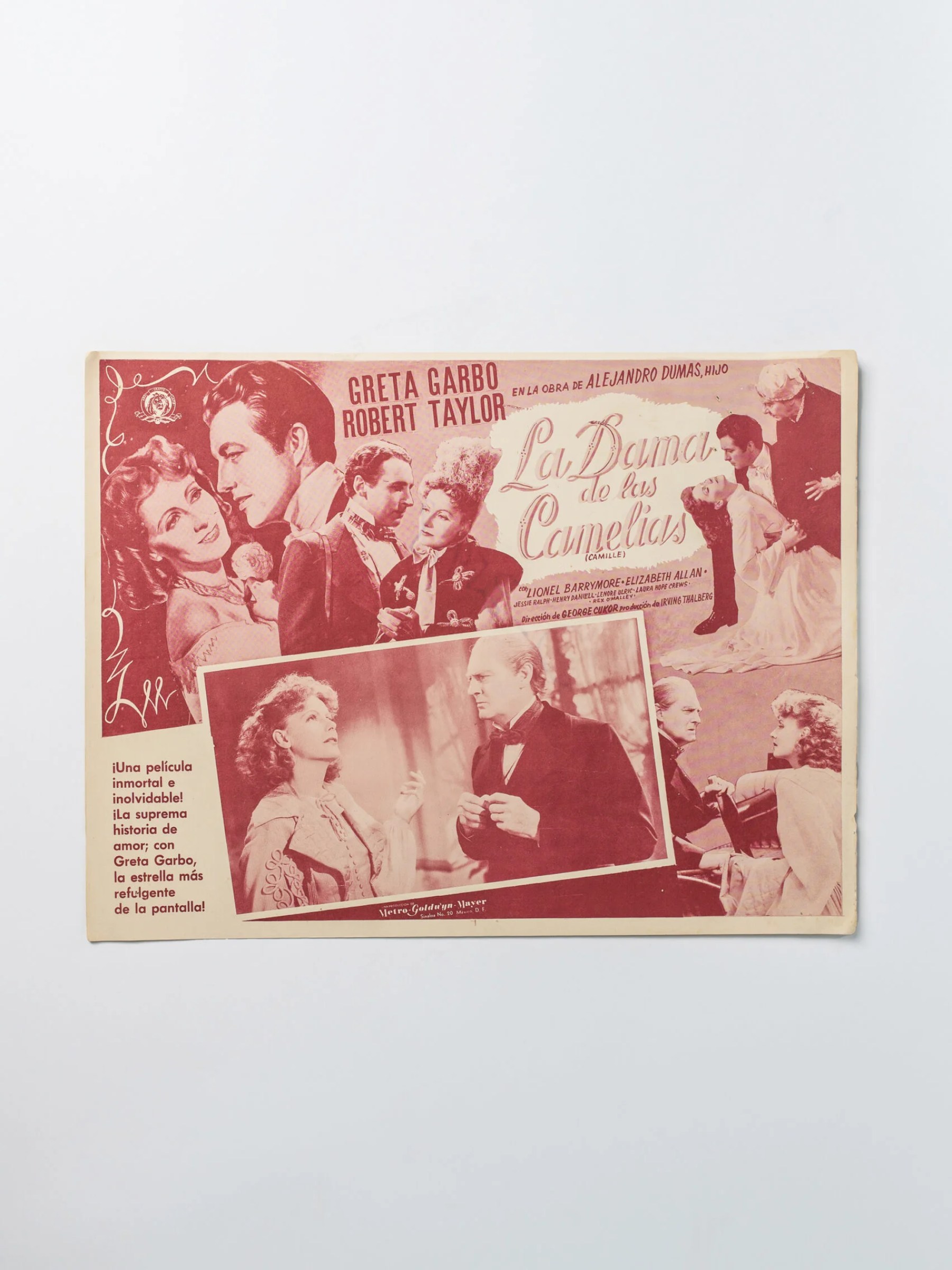 1938 ‘Camille’ romance movie lobby card Greta Garbo