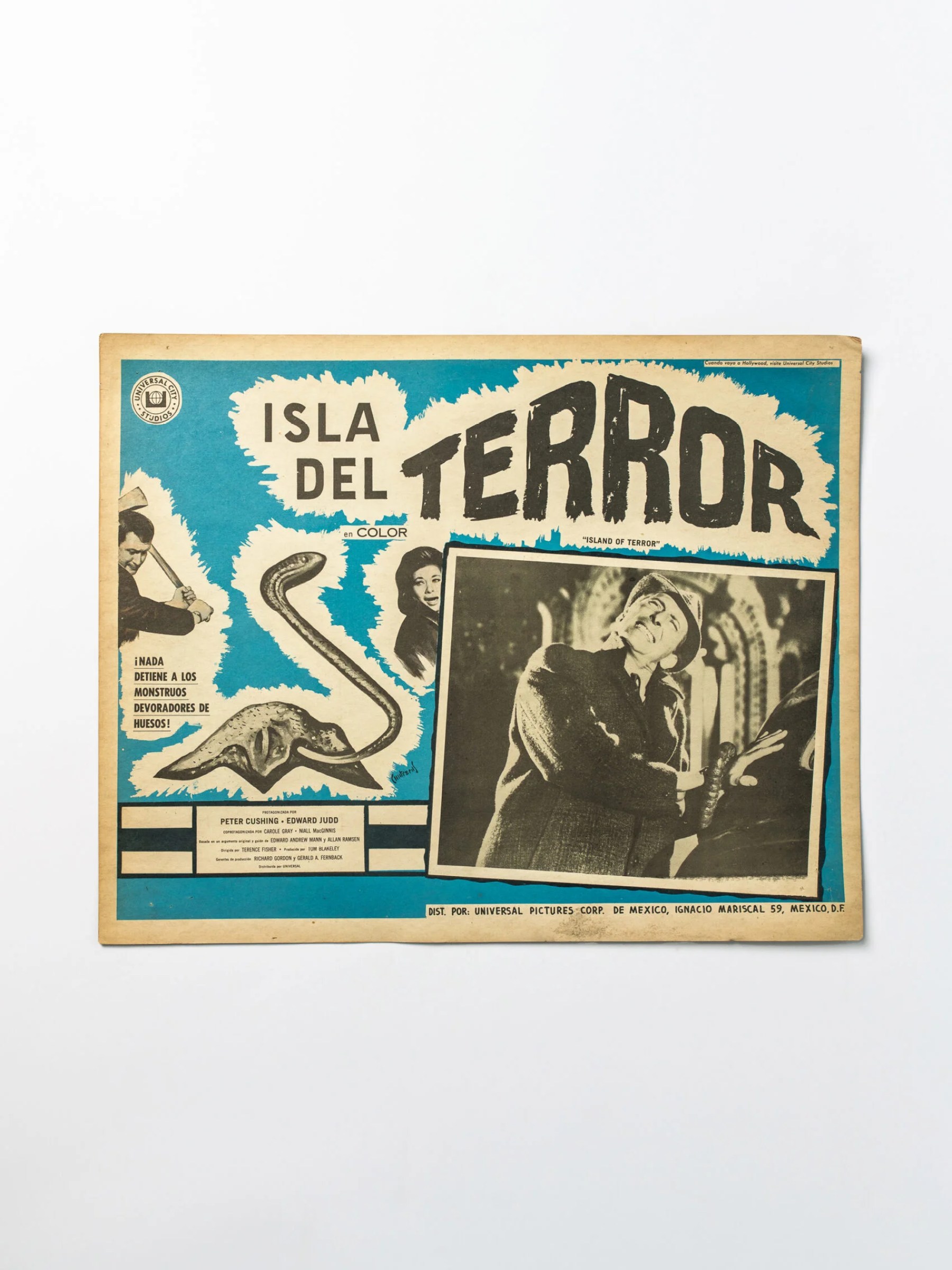 1966 ‘Island of Terror’ horror movie lobby card – Peter Cushing