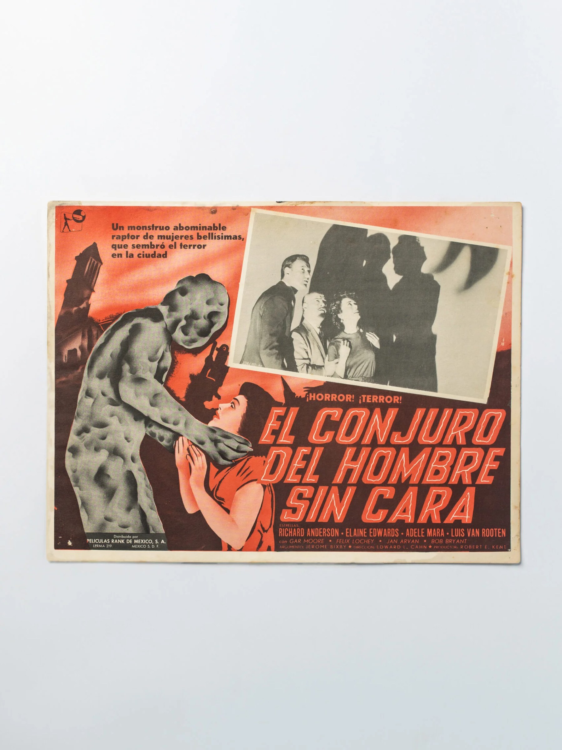 1958 ‘Curse of the Faceless Man’ horror movie lobby card