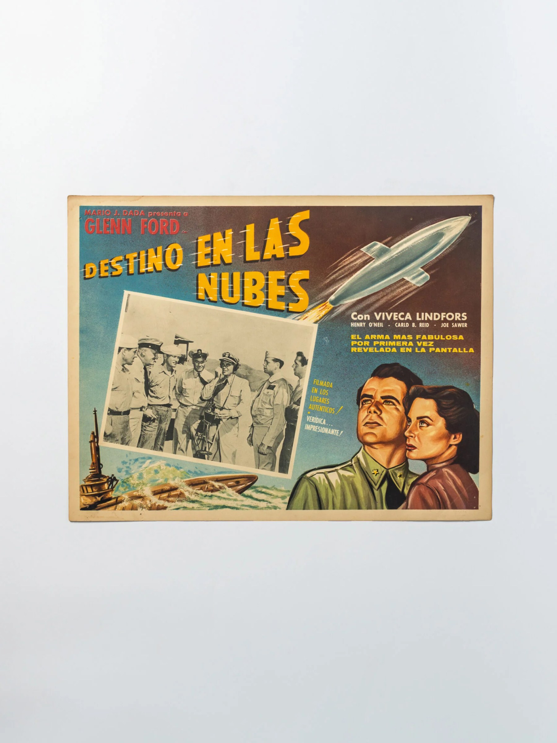 1950 ‘The Flying Missile’ war drama movie lobby card