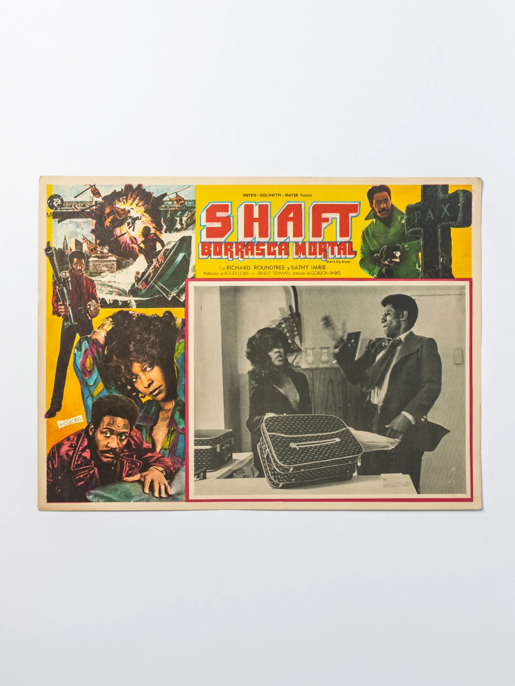 1972 ‘Shaft’s Big Score’ blaxpoitation cult movie lobby card
