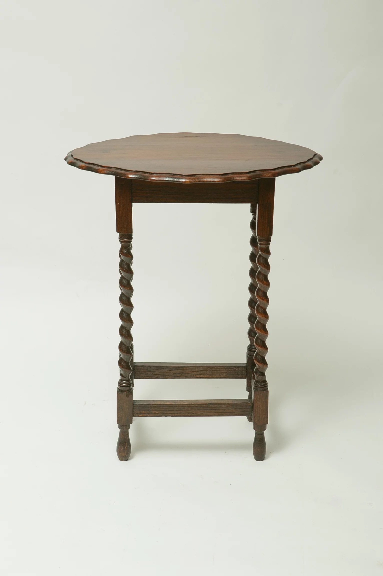 1930s oak barley twist side table