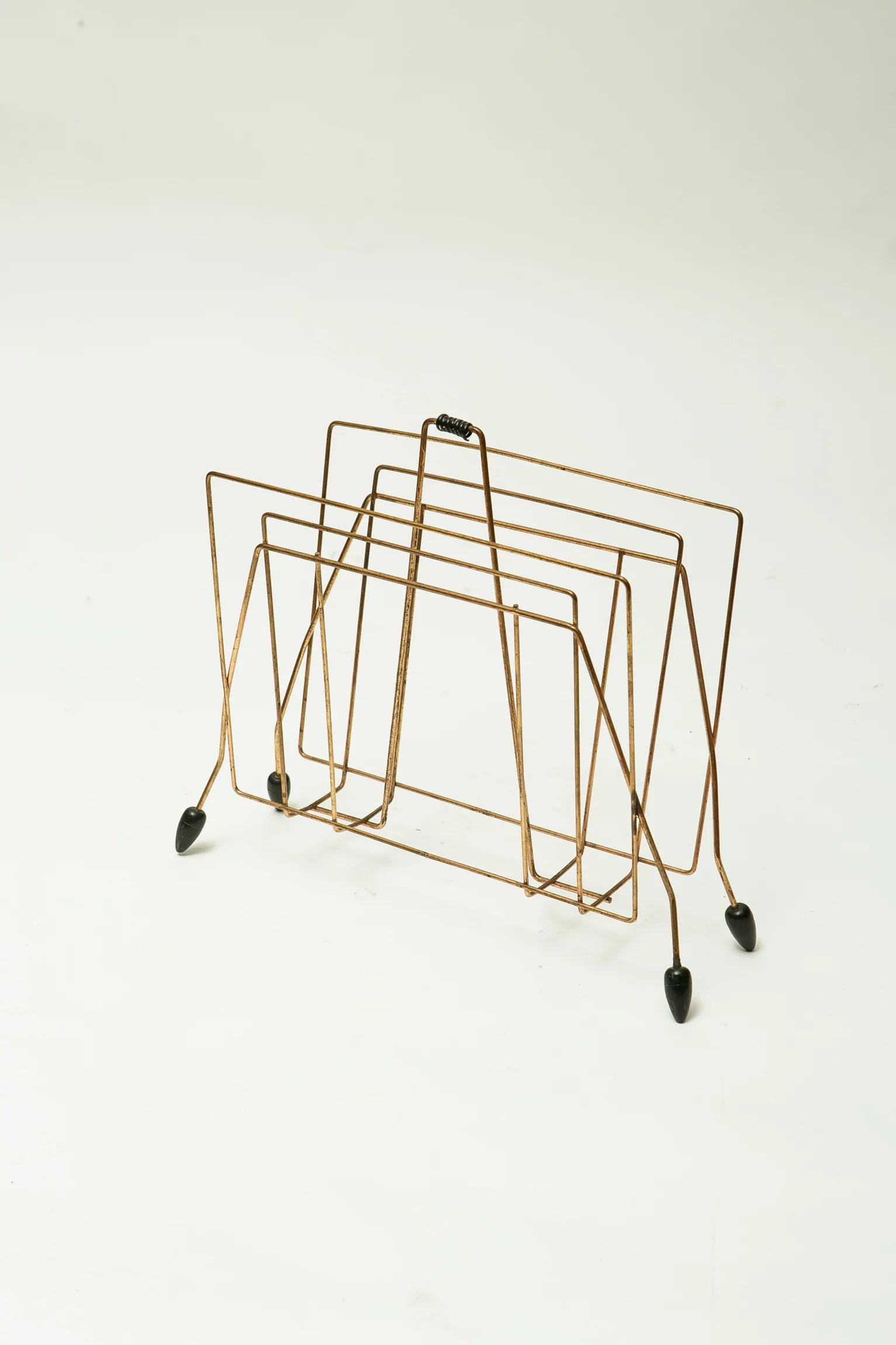 1960s ‘atomic’ copper magazine rack