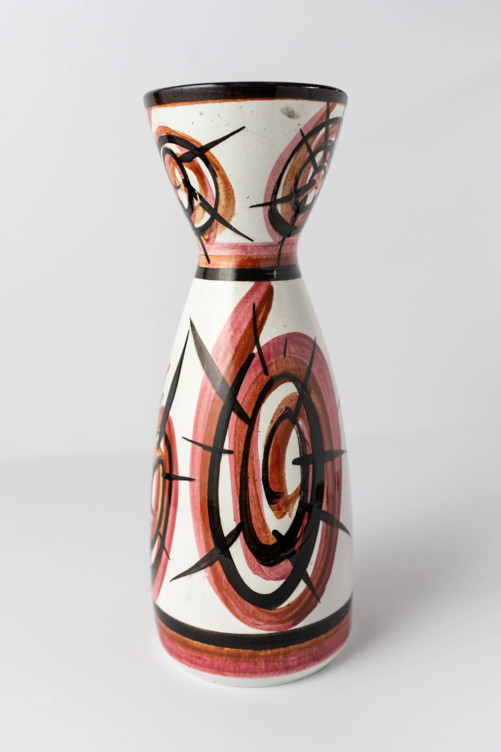 1960s rare ‘KERAMIKOS’ hand painted ceramic art vase