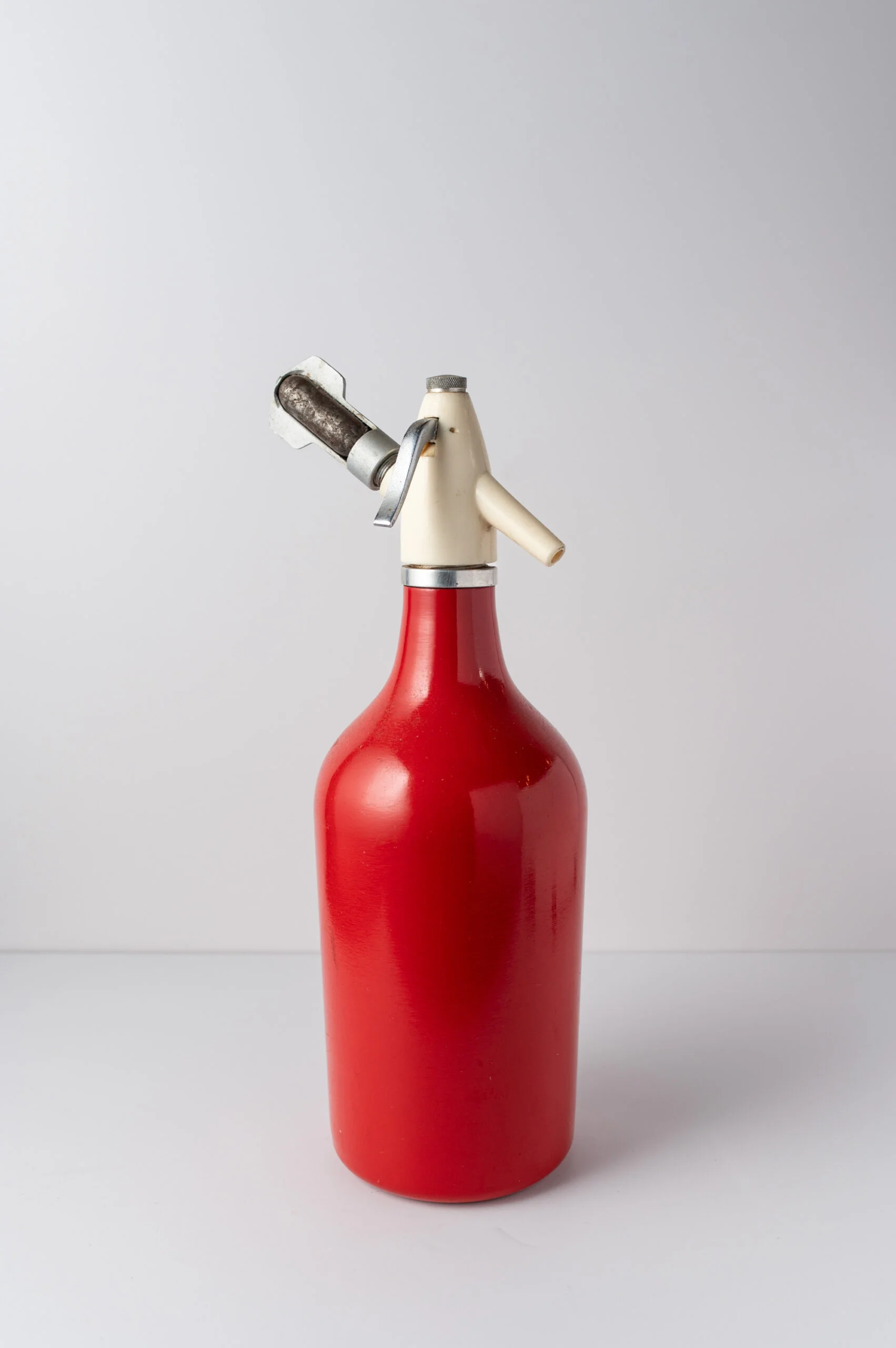 1970s red soda syphon
