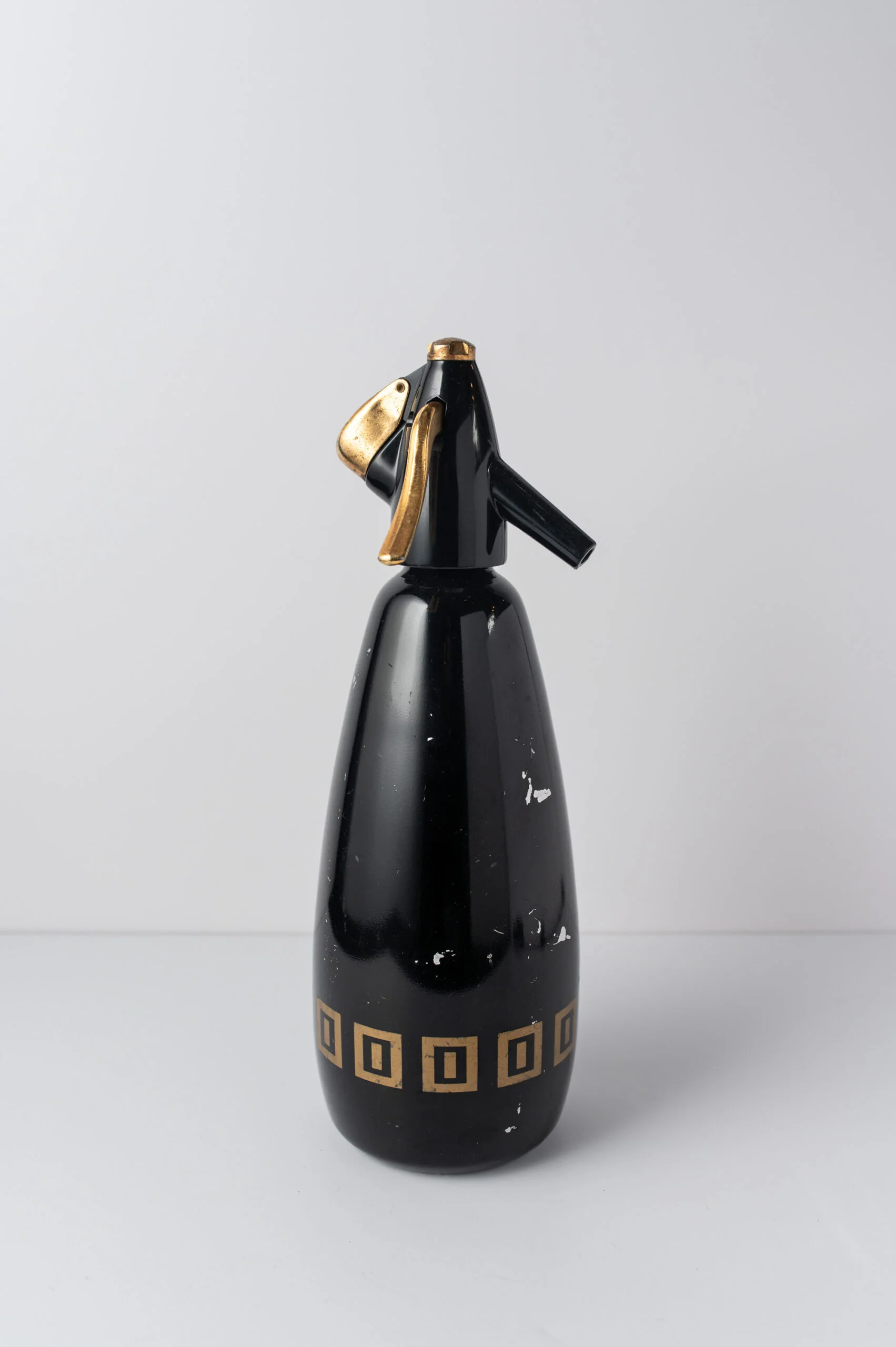 1970s black & gold soda syphon