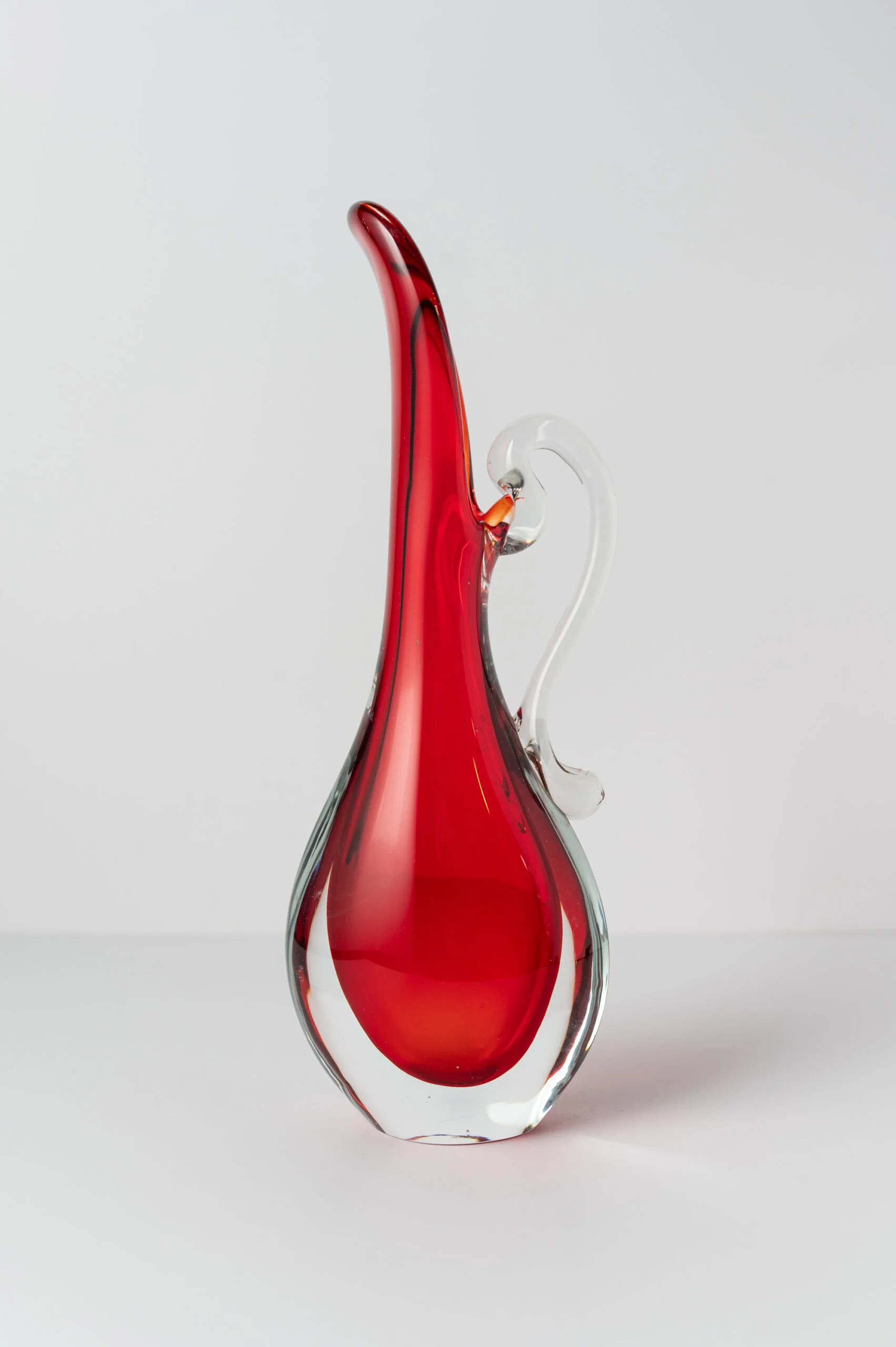 1960s ruby red Murano ‘Sommerso’ art vase