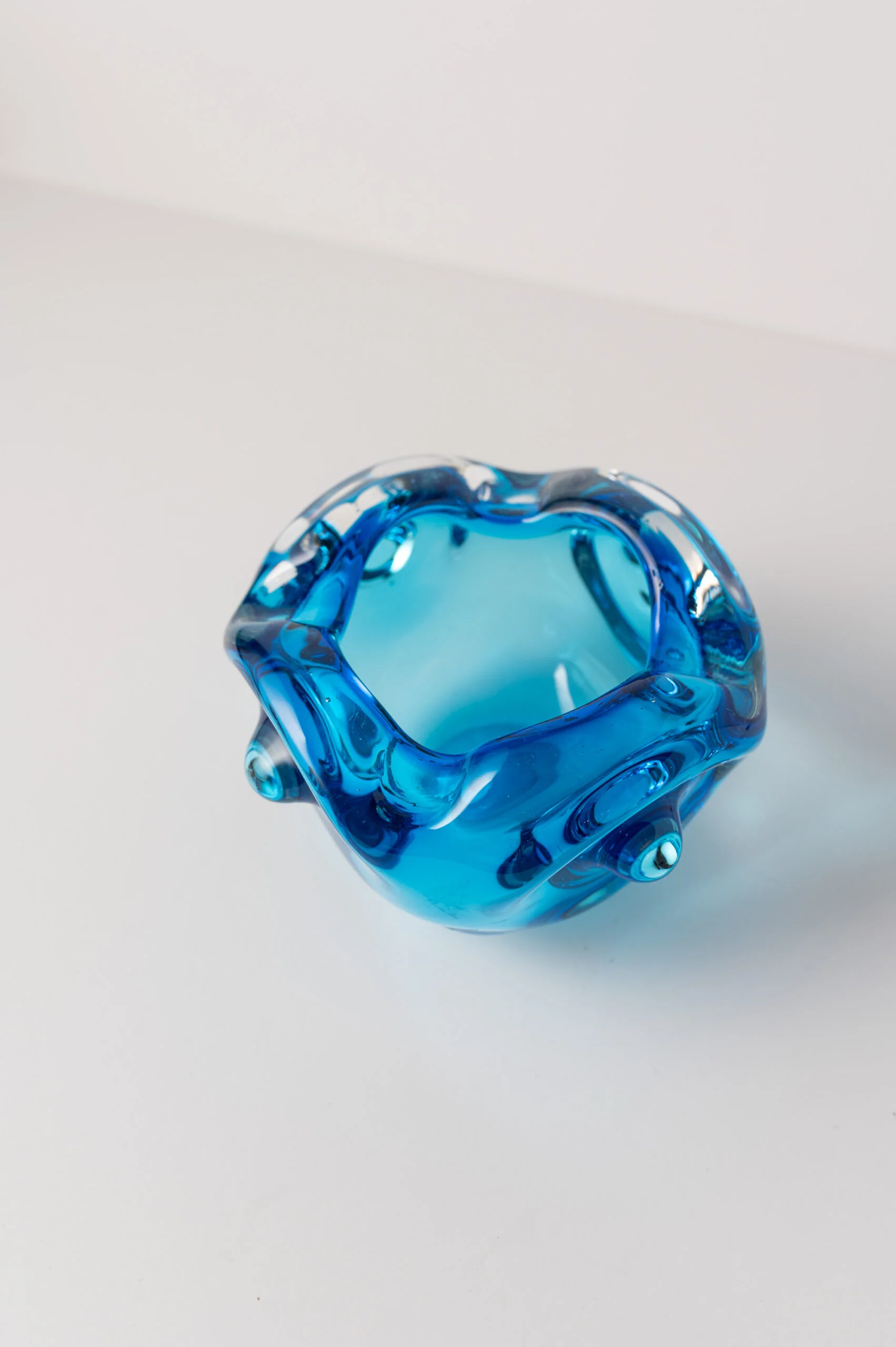 1960s acqua blue Murano ashtray