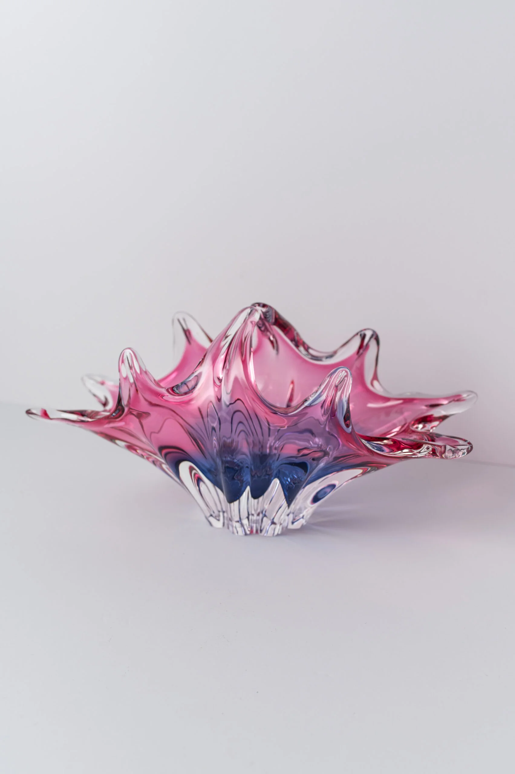 1960s glass bowl by Josef Hospodka for Chribska, Czech Republic