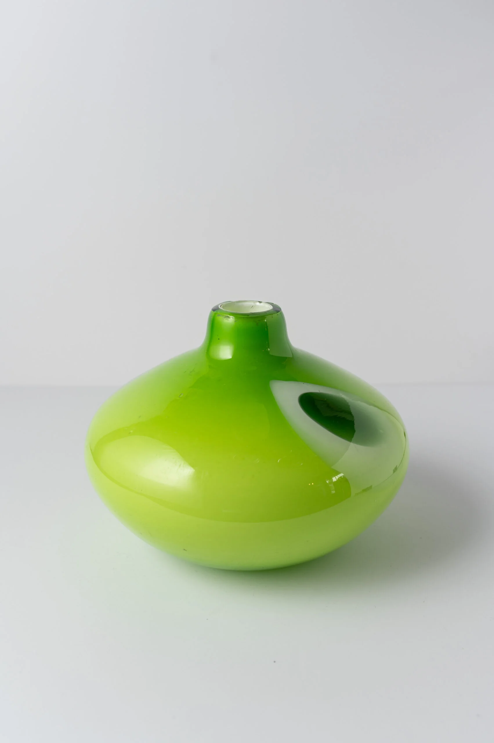 1960s German hand blown teardrop art vase