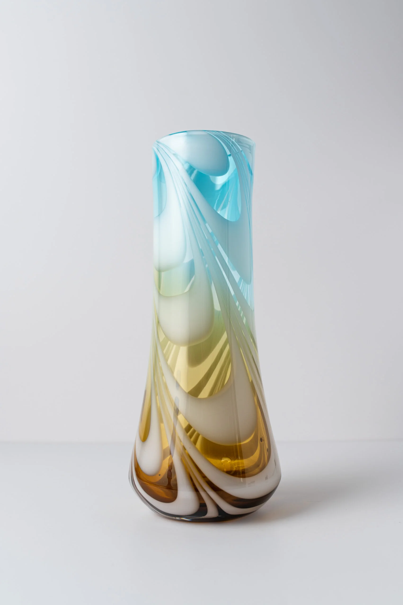 1960s Murano swirl art vase