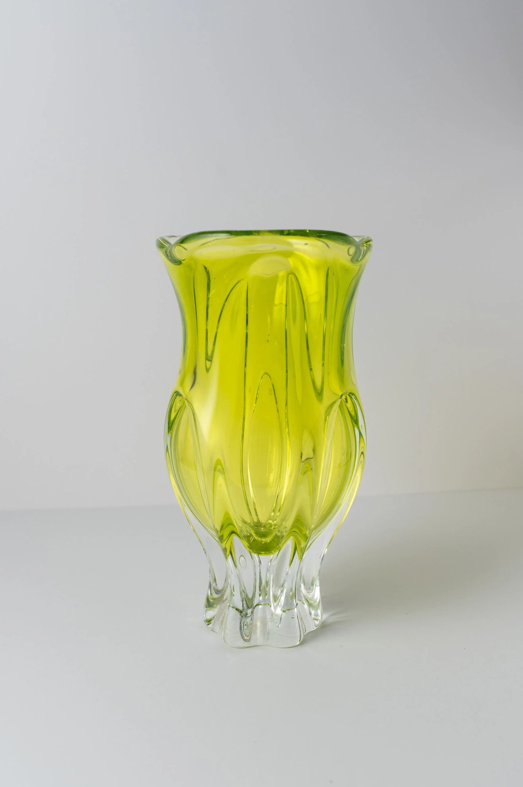 1960s Josef Hospodka Czech glass vase