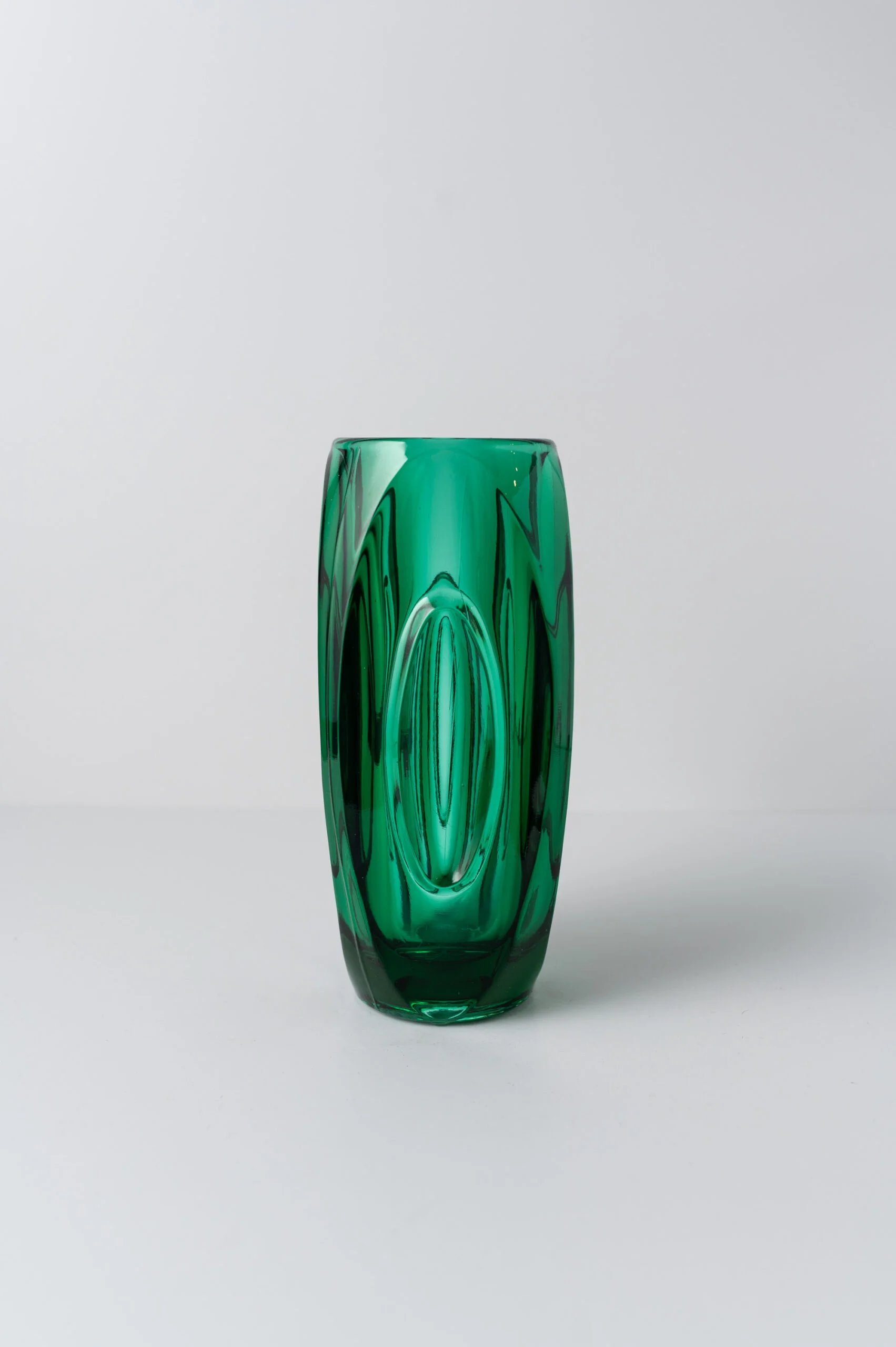 1950s ‘Rosice Sklo Union’ lens vase, Czechoslovakia