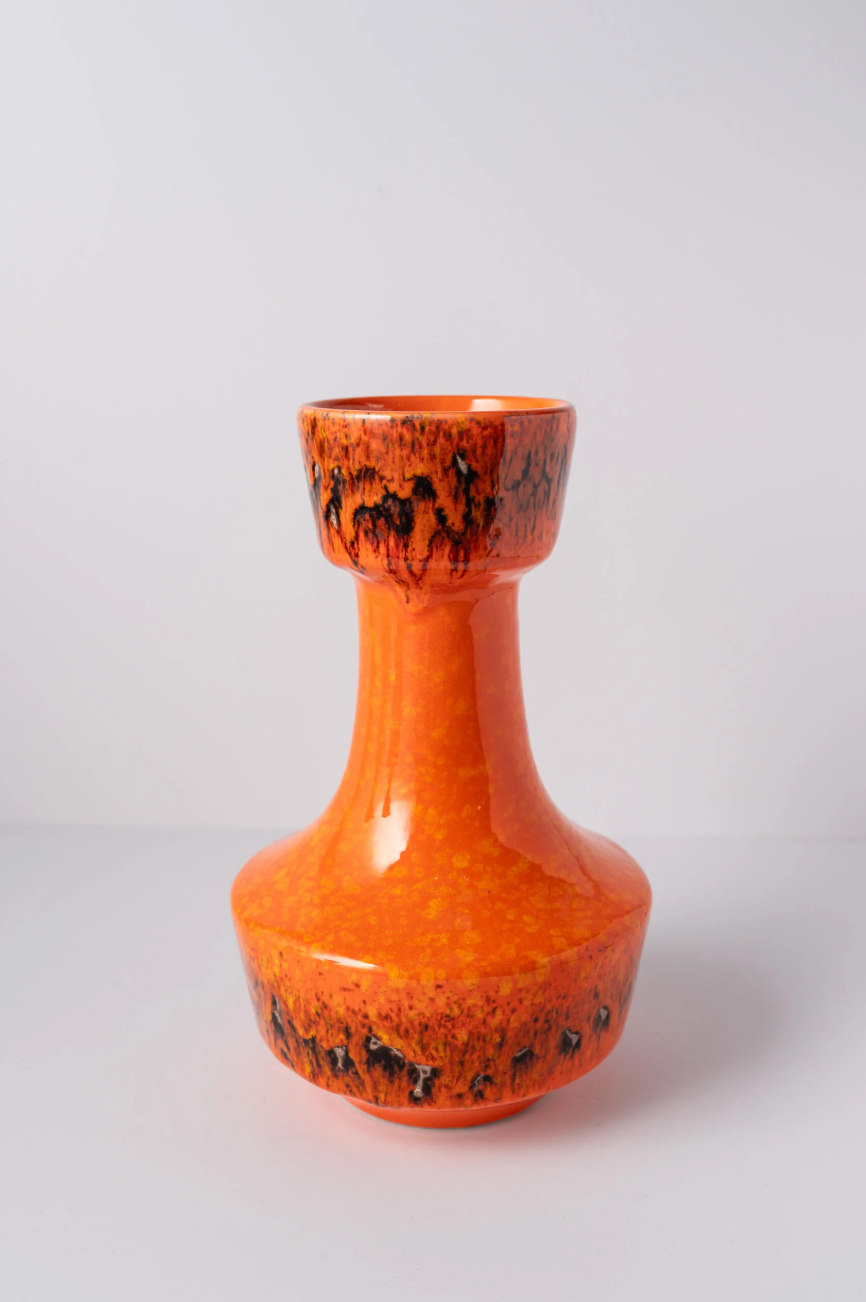 1960s german ‘Fat Lava’ orange vase