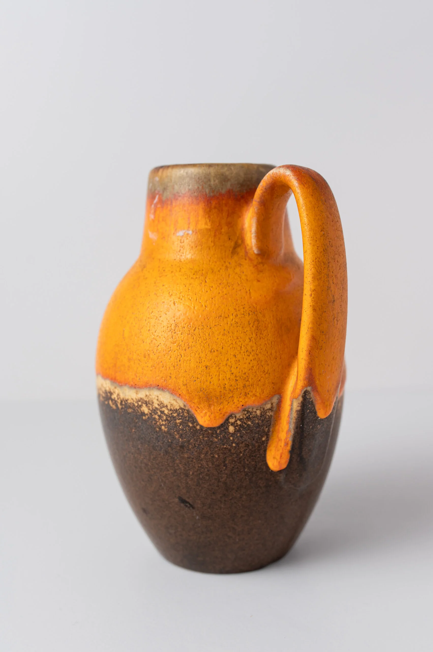 1960s ‘Scheurich 414-16’ West German ‘Fat Lava’ handled vase