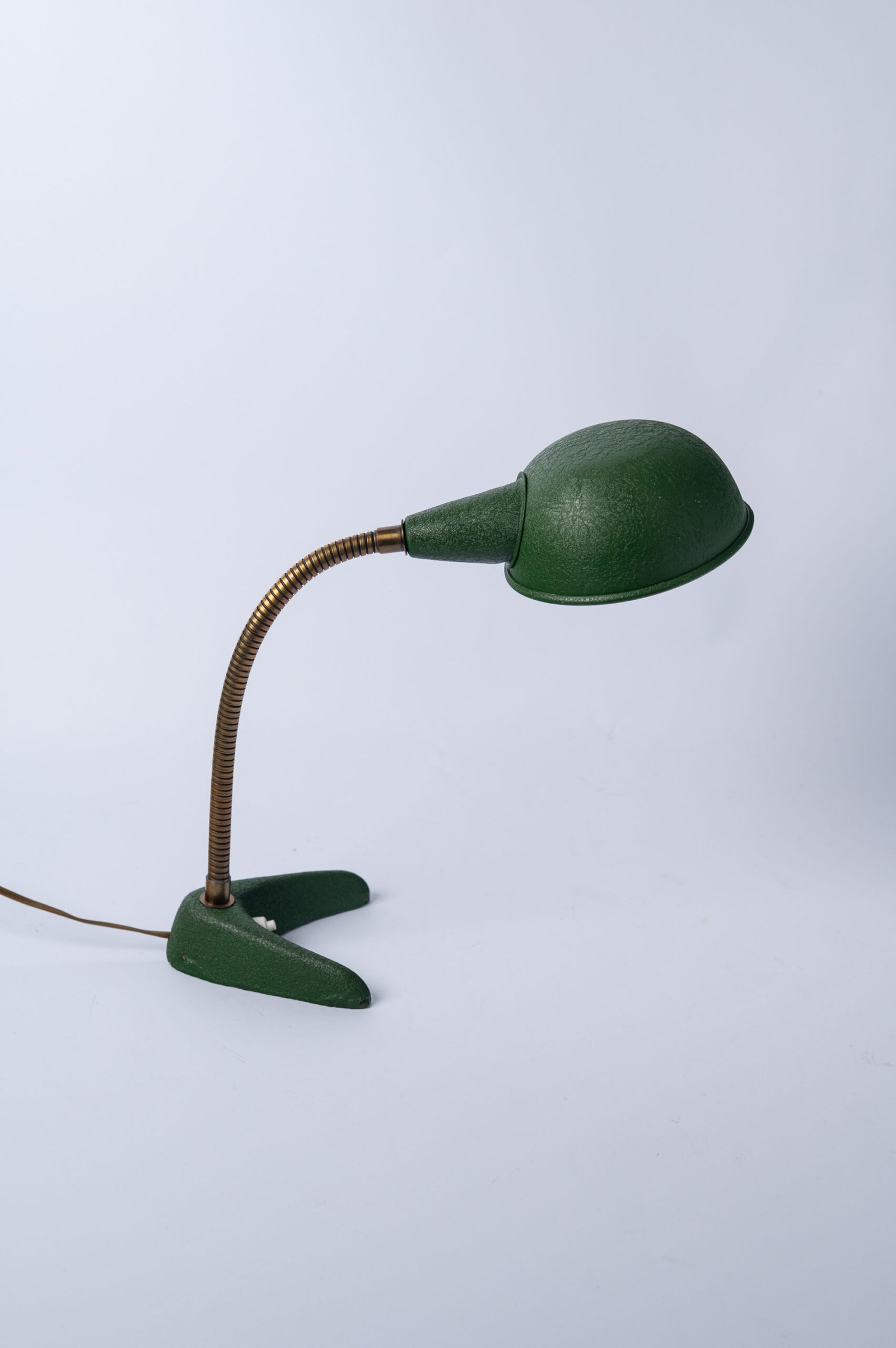1960s space age MCM olive green desk lamp