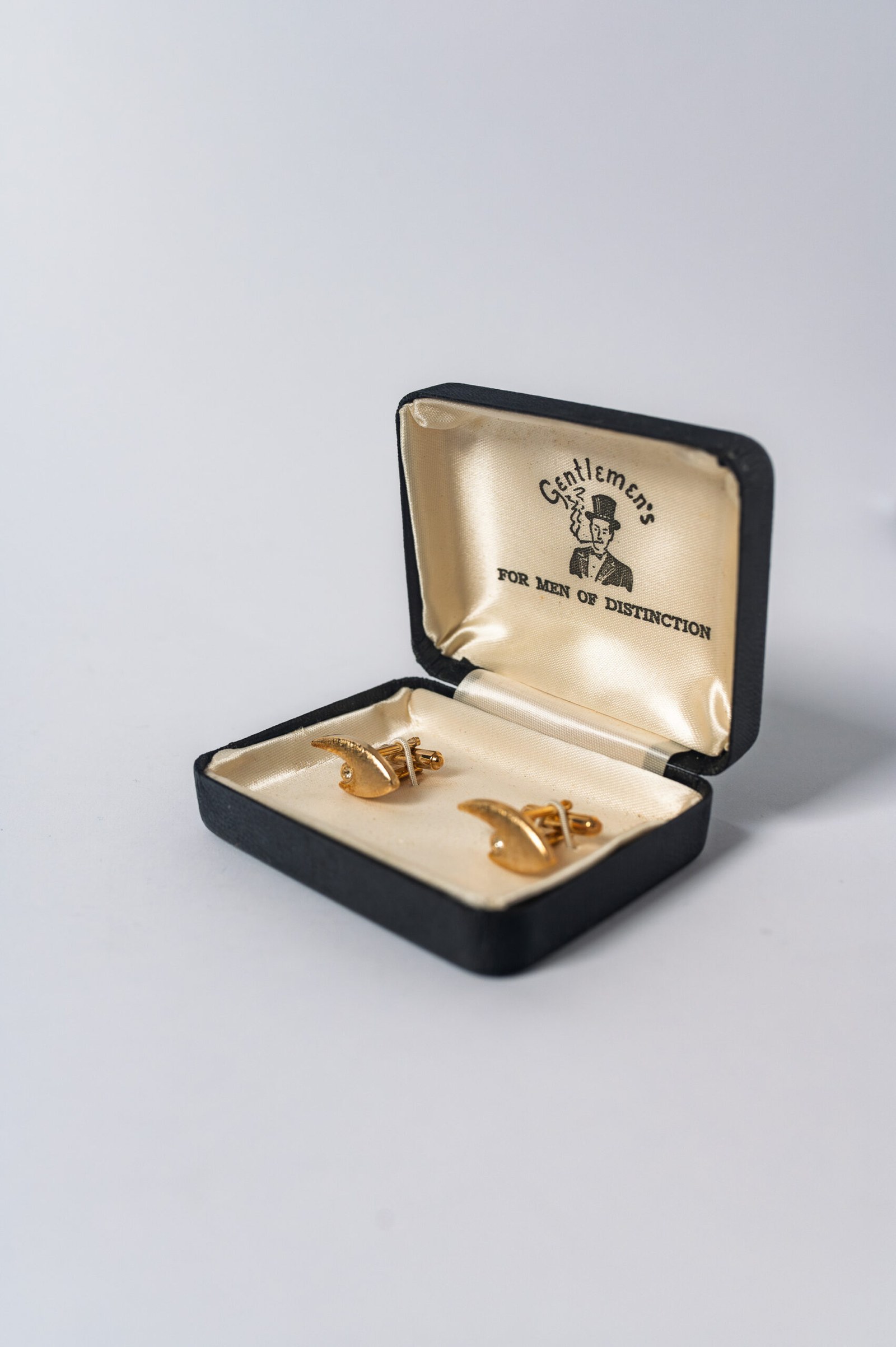 1960s ‘atomic’ Mid-Century Modern men’s cufflinks in original box