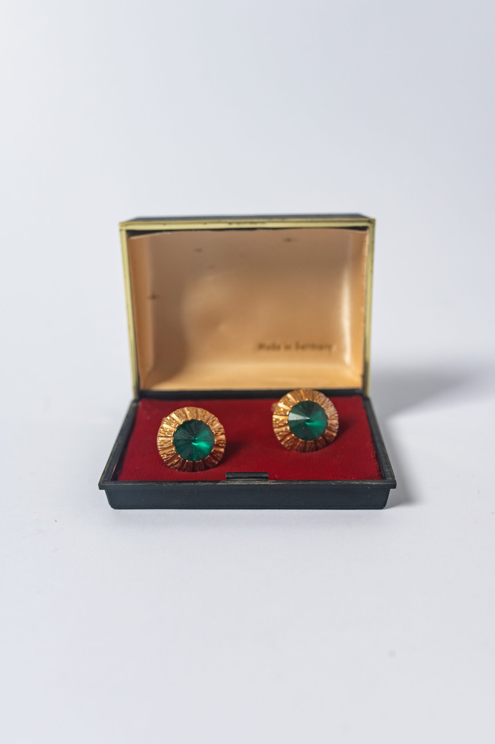 1960s Mid-Century Modern men’s cufflinks in original box