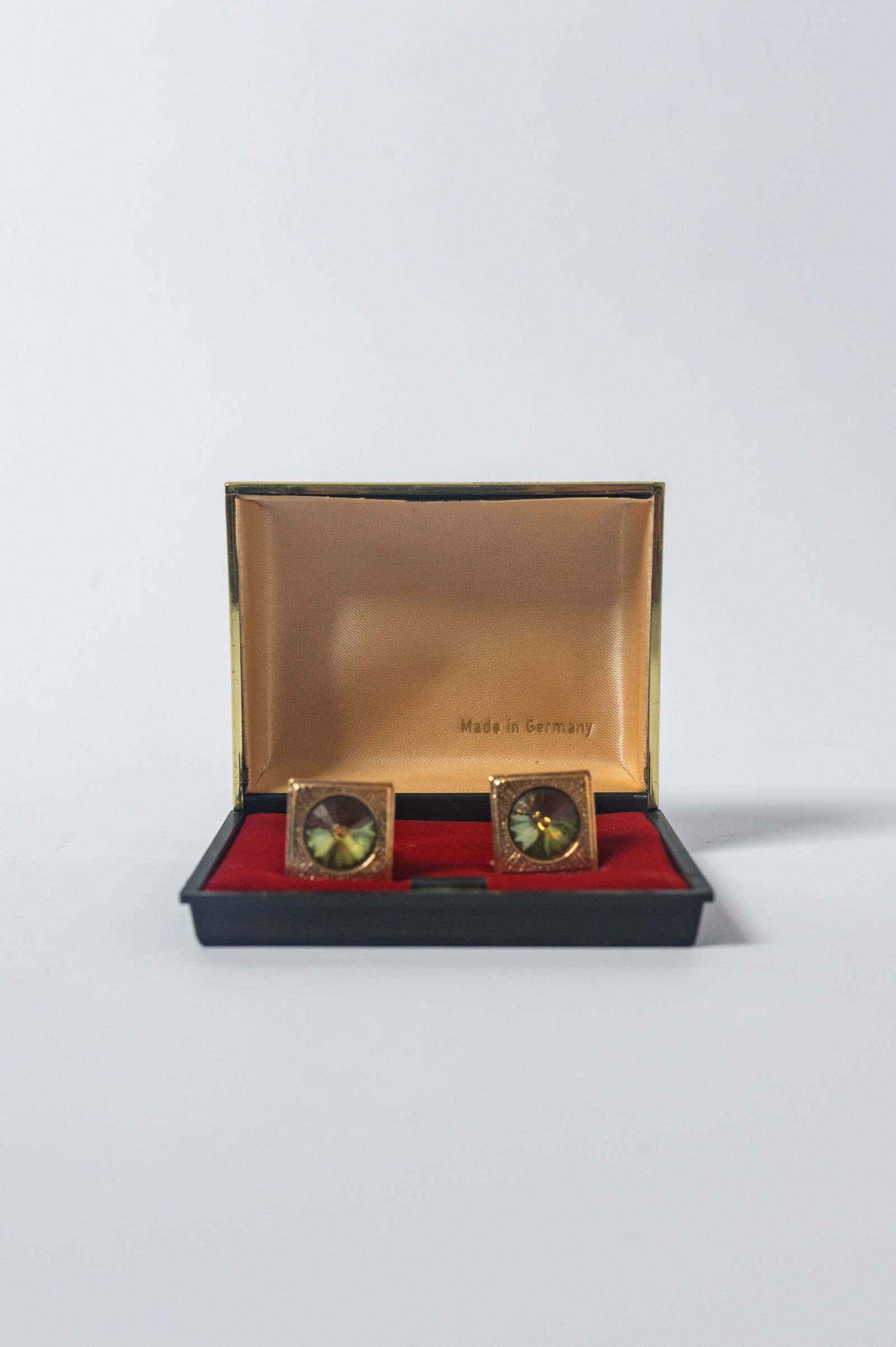 1960s Mid-Century Modern men’s cufflinks in original box