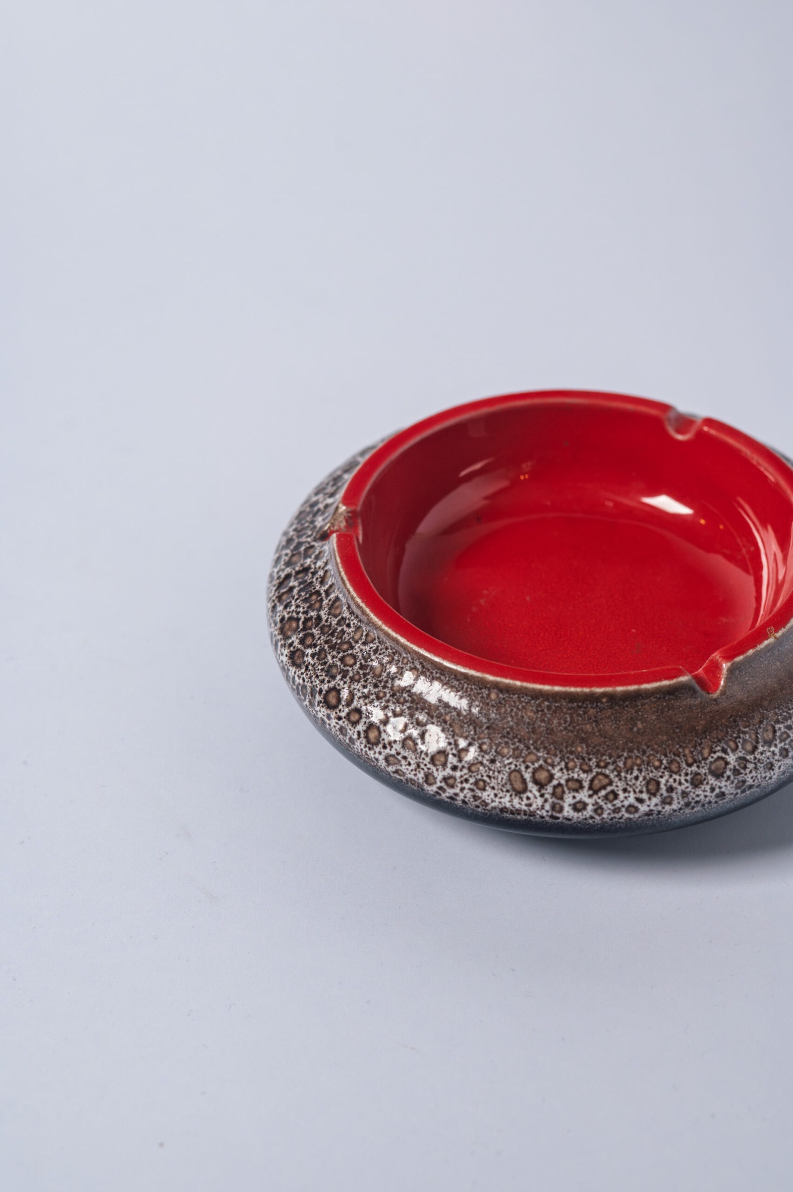 1960s ‘Fat Lava’ glazed ceramic ashtray
