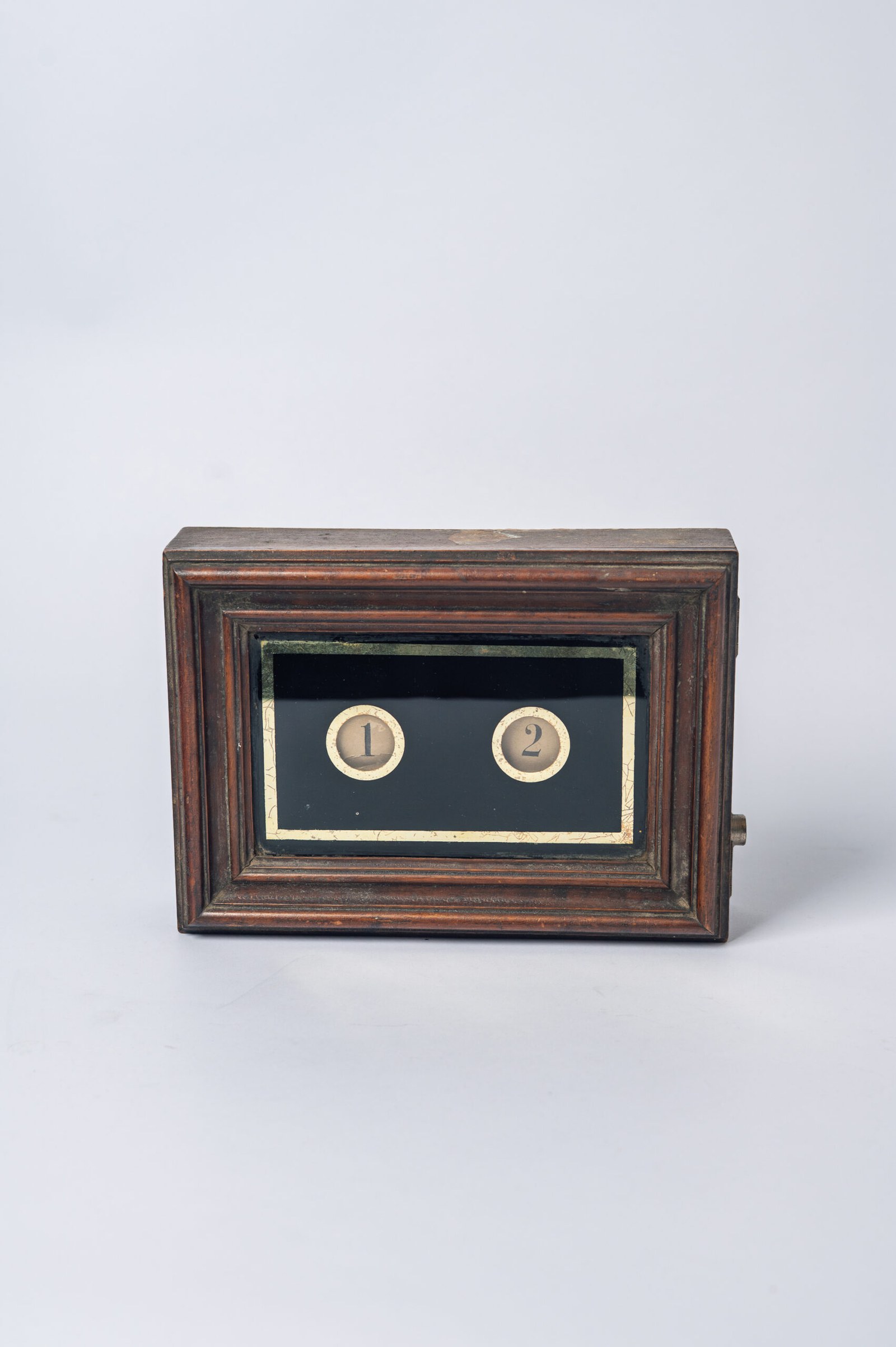 Early 1900s servant’s – butler’s bell box in wood & glass