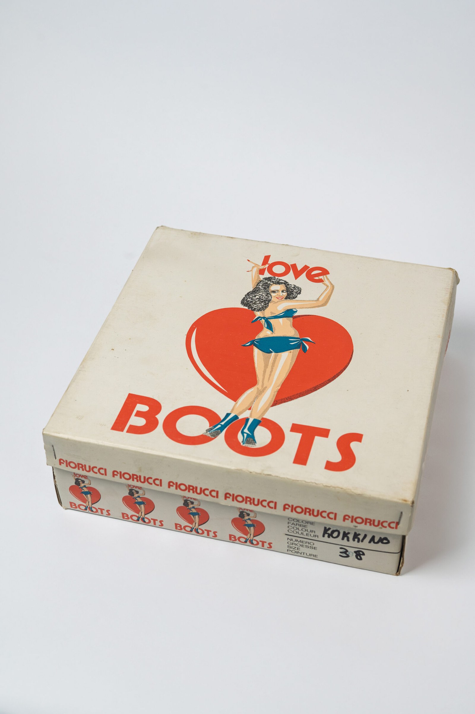 1980 red rubber ‘Fiorucci’ Love Boots New in Box