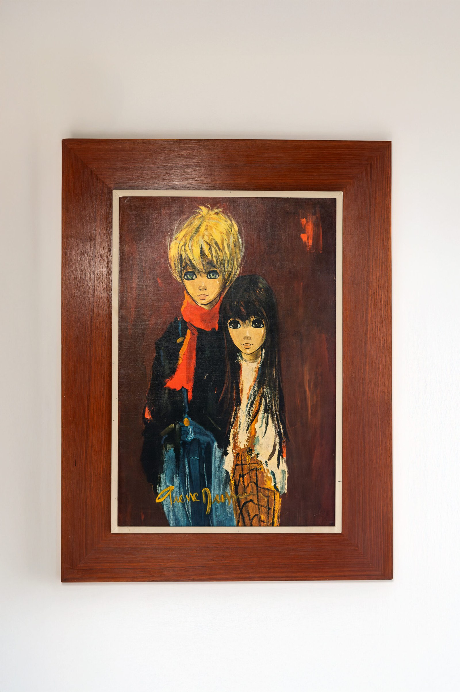 1960s MCM danish style original print by Pierre Durrieau