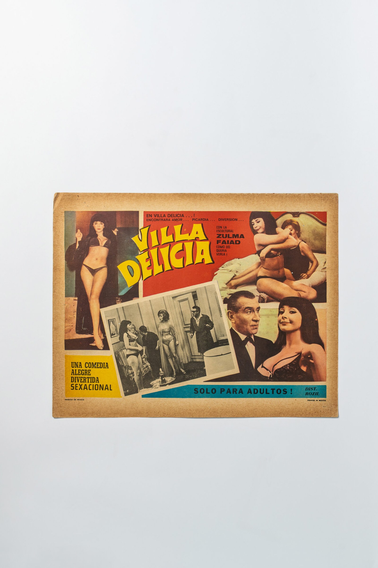 1966 ‘Villa Delicia’ cult sex comedy movie lobby card