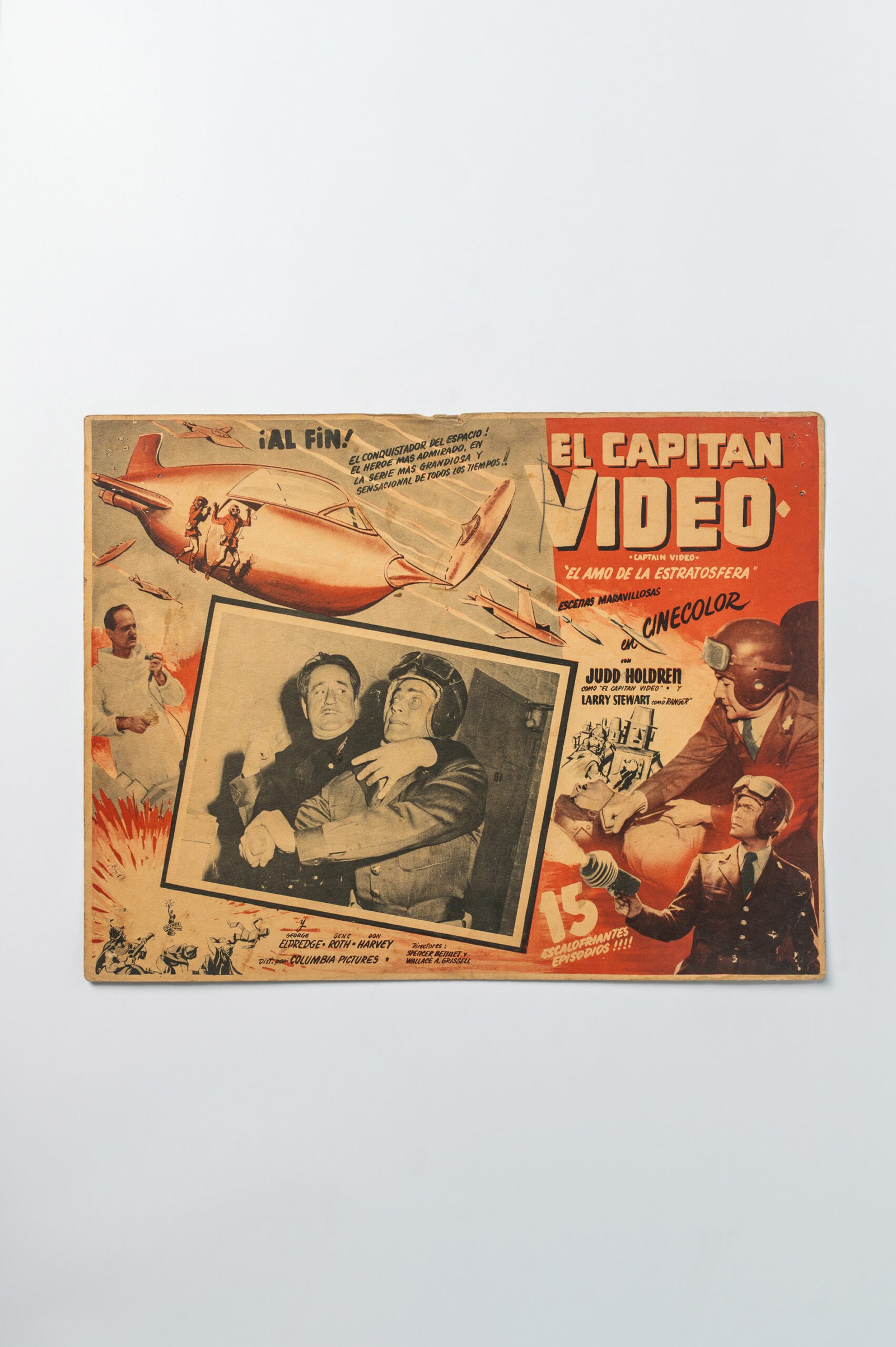 1951 space age ‘Captain Video’ Sci-Fi tv serial lobby card