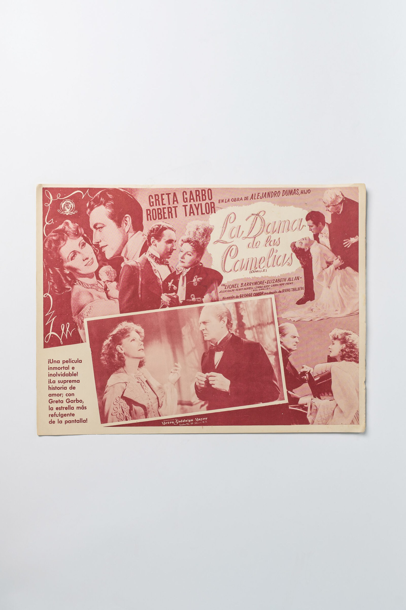 1938 ‘Camille’ romance movie lobby card Greta Garbo