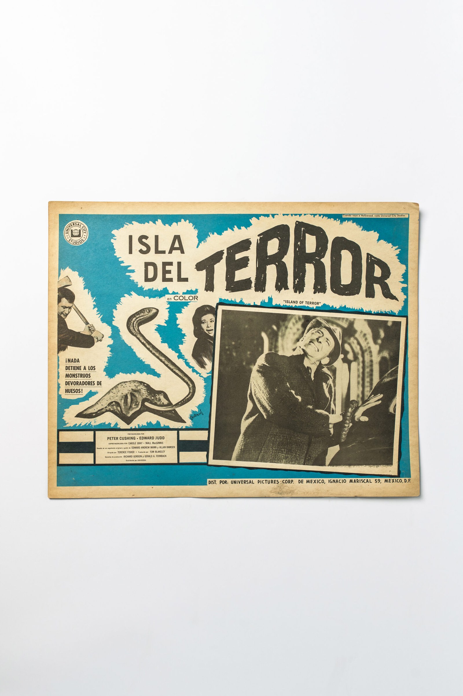 1966 ‘Island of Terror’ horror movie lobby card – Peter Cushing