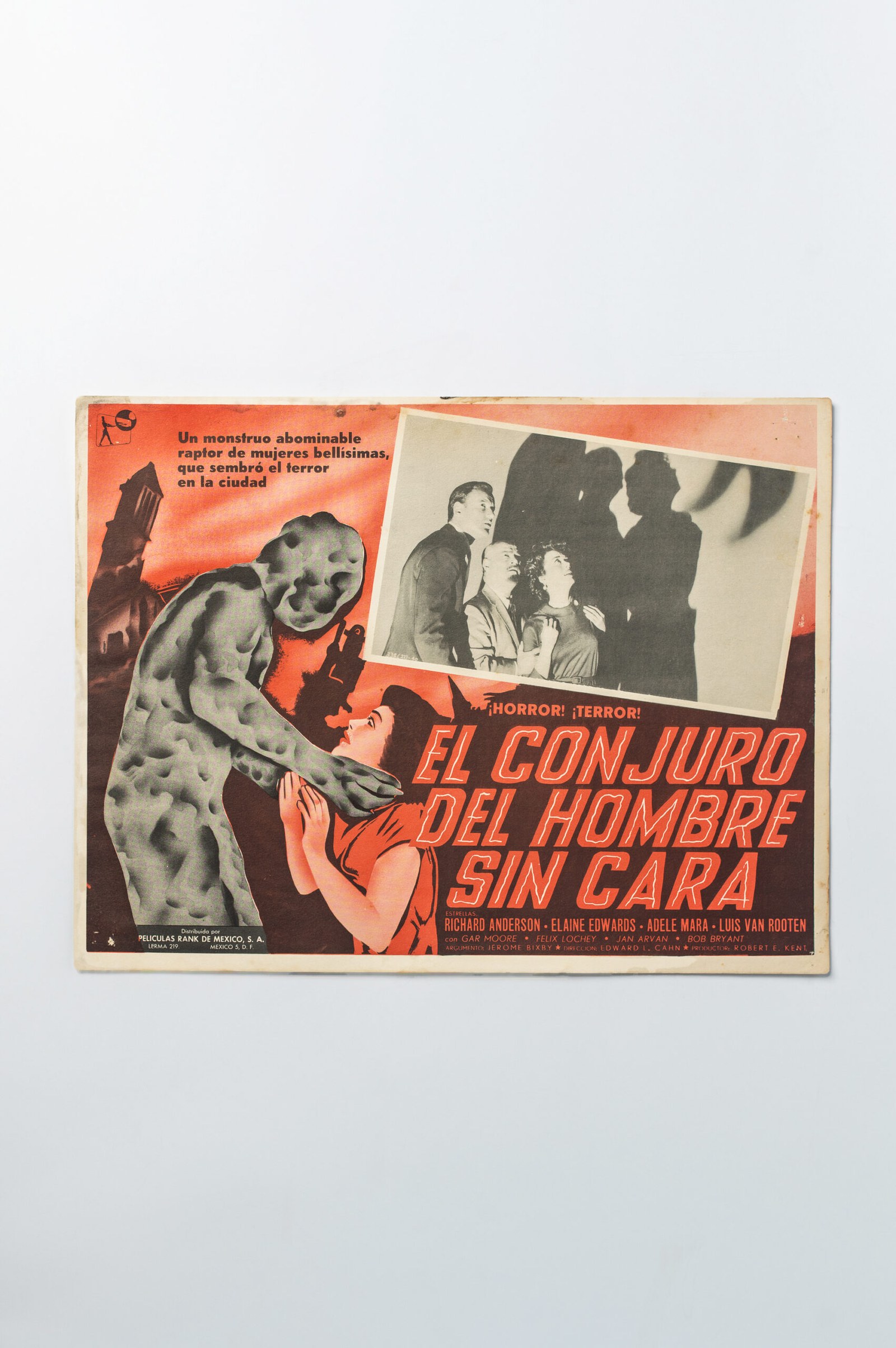 1958 ‘Curse of the Faceless Man’ horror movie lobby card